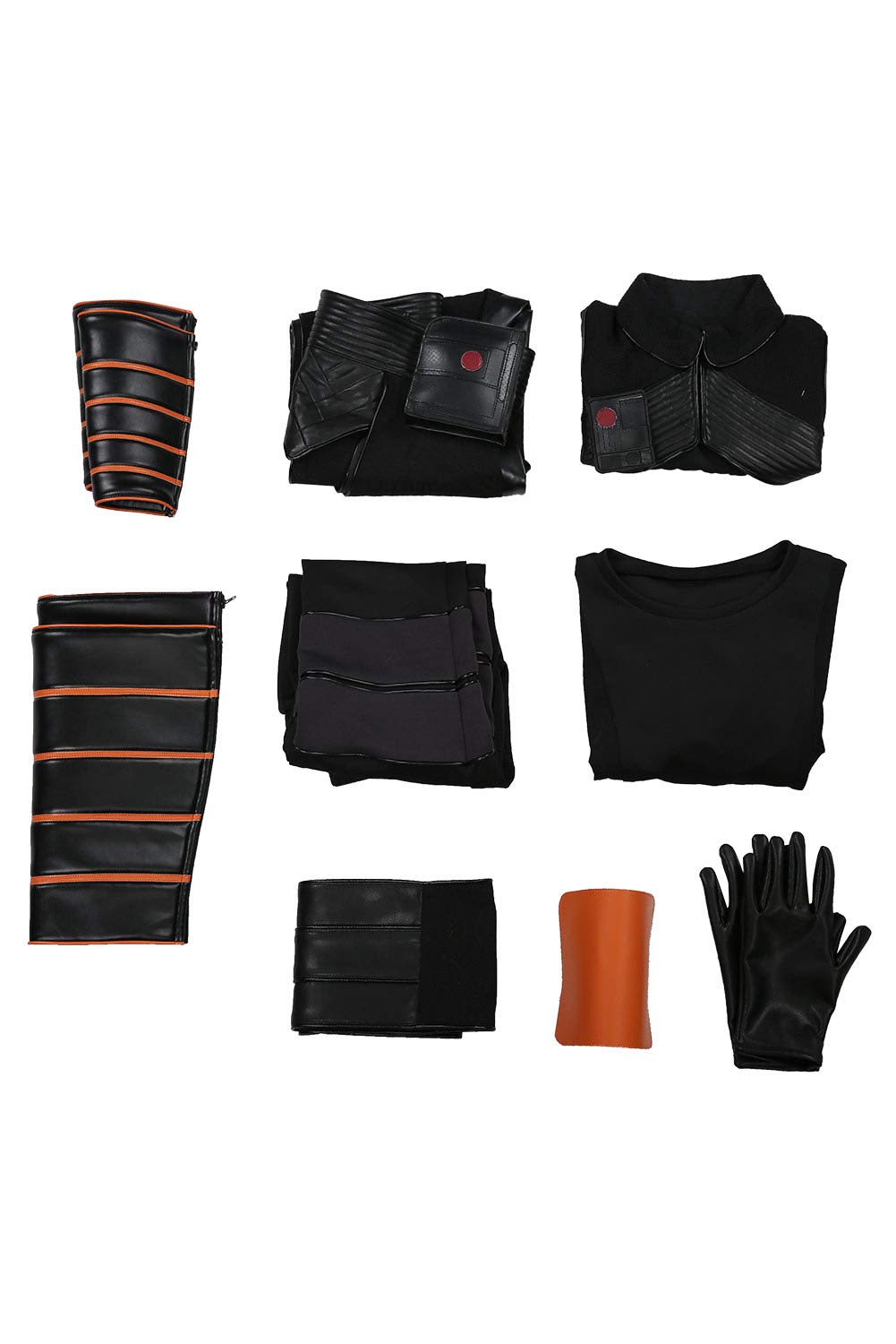 Laku Deluxe Black Adult Battle Cosplay Costume Set - Perfect for Halloween, Anime Conventions, and Role-Playing Events