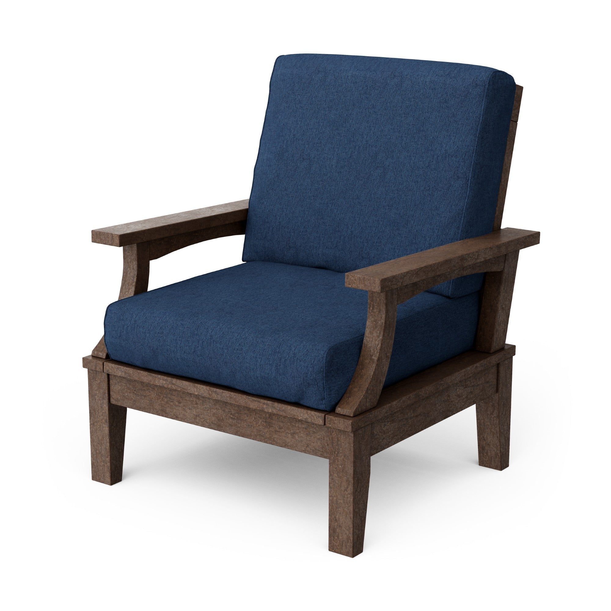 Heritage Deep Seating Patio Chair with Weather-Resistant Cushions - Outdoor Lounge Furniture for Garden, Poolside & Backyard Relaxation