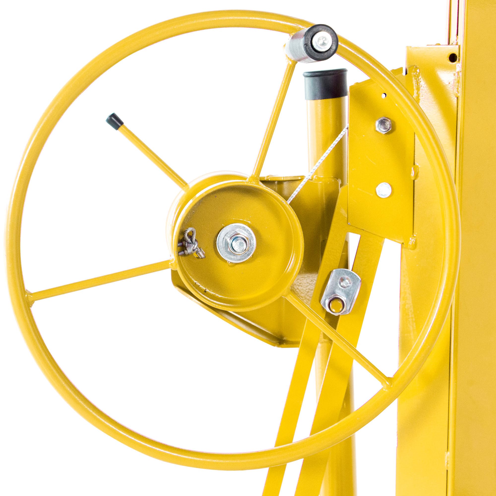 Heavy Duty Lift Panel Host Sheetrock Jack Lifter - 150Lbs Capacity Ceiling Drywall Hoist Tool with 11Ft Max Height (Yellow) - Perfect for Construction, Renovation & DIY Ceiling Installation Projects