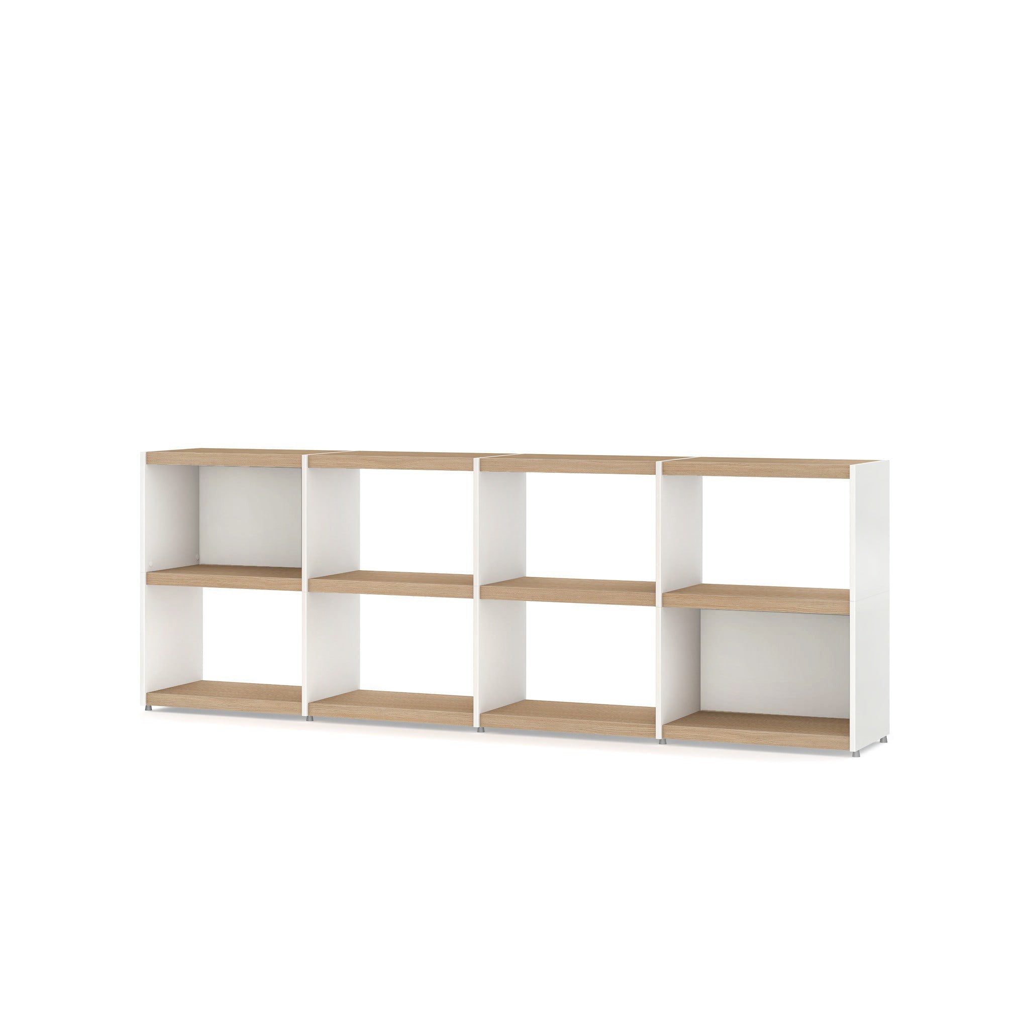 YOMO Modular Bookshelf 4x2 - Modern Stackable Bookcase with Adjustable Shelves for Home Office, Living Room & Bedroom Storage Organization