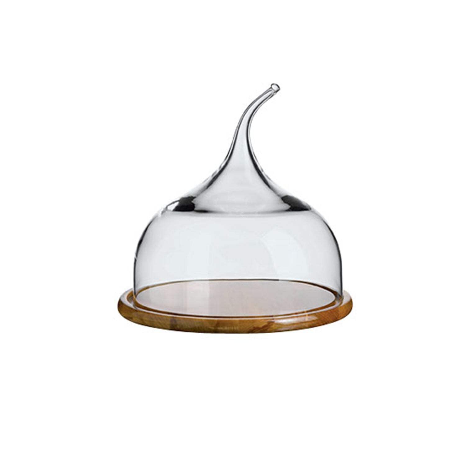 Senses™ Large Glass Dome with Wood Base - Elegant Display Dome for Collectibles, Jewelry, and Home Decor - Perfect for Showcasing Treasures in Living Rooms, Bedrooms, and Gift Shops