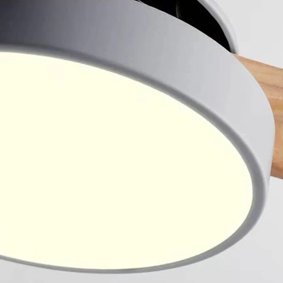 3-Blade Wooden Ceiling Fan with LED Light Kit - Modern Rustic Style for Bedroom, Living Room & Outdoor Patio