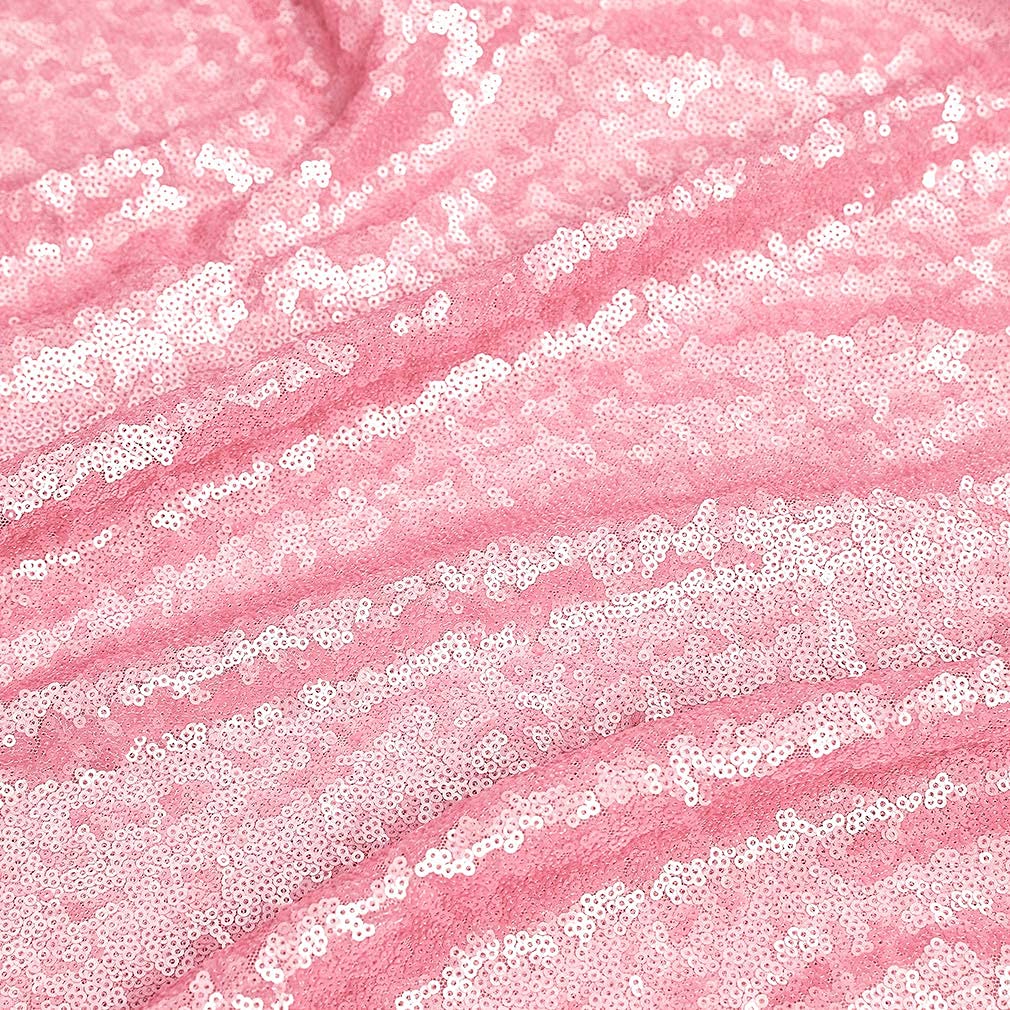 50x50 Inch Pink Square Sequin Tablecloth - Glitter Party Table Cover for Wedding, Bridal Shower, Birthday, Banquet & Dessert Table Decorations | Perfect for Home Decor, Holiday Parties & Special Events