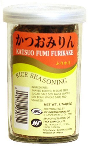 Premium JFC Katsuo Fumi Furikake Rice Seasoning - 1.7-Ounce Jars (Pack of 4) - Authentic Japanese Bonito Flakes Topping - Great for Rice Bowls, Sushi, Noodles & Salad Garnish