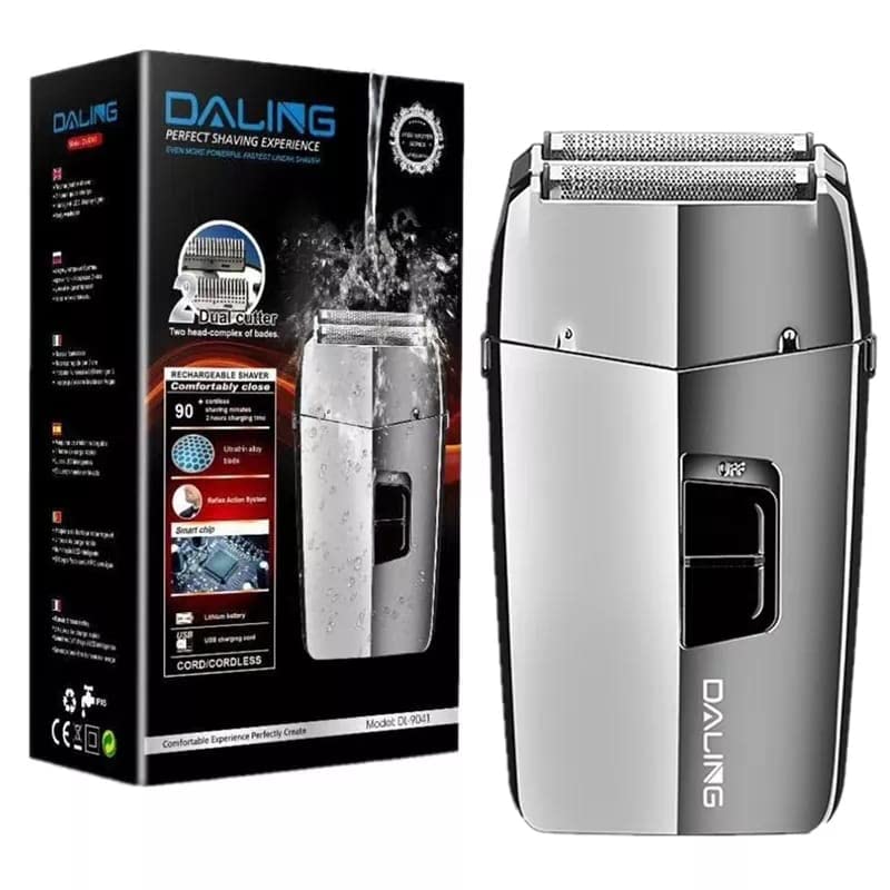 Premium Rechargeable Electric Shaver for Men - Wet/Dry Beard Trimmer & Bald Head Shaver - Cordless Rotary Razor for Smooth Shaving at Home, Travel & Gym