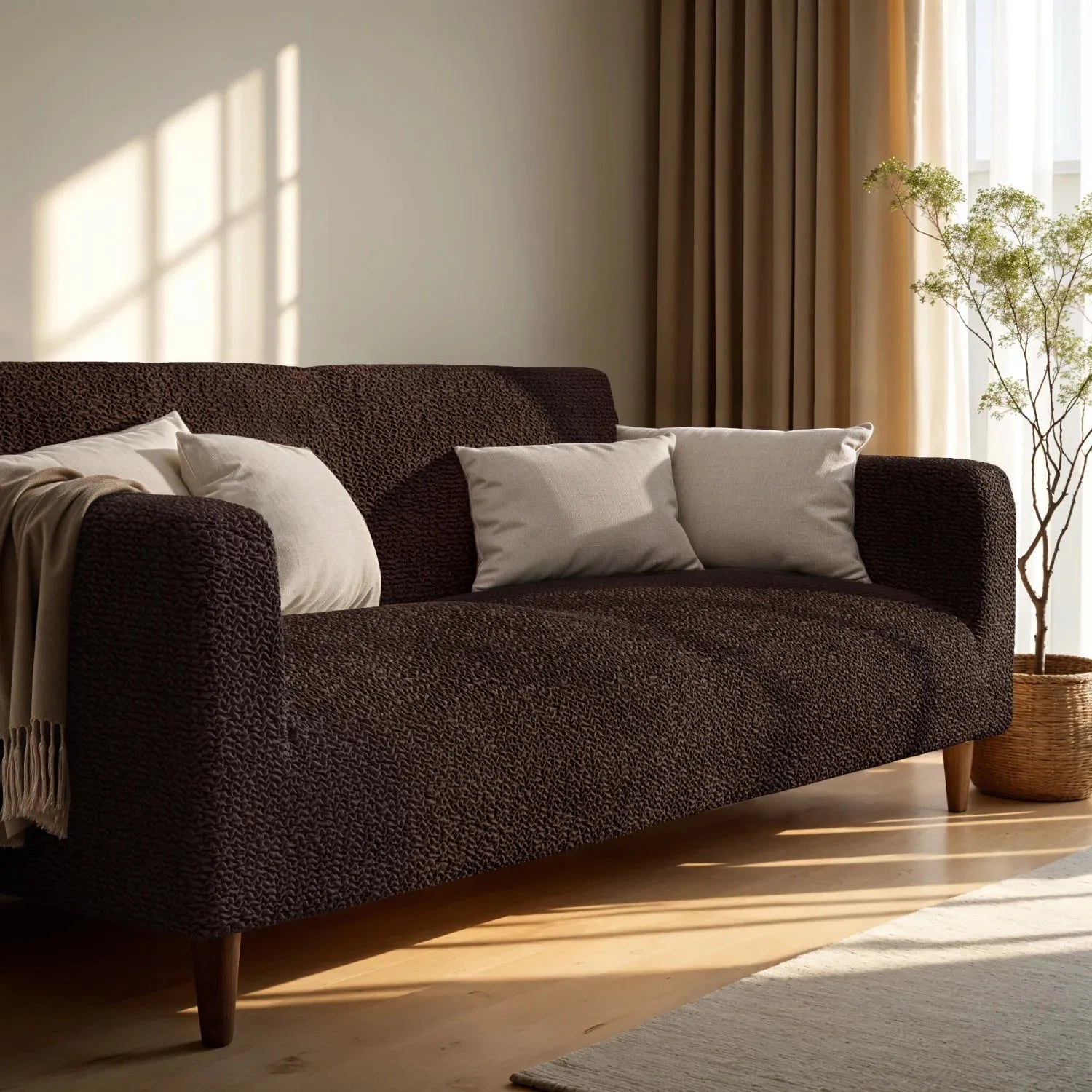 2 Seater Loveseat Slipcover - Soft Microfiber Fabric - Perfect for Living Room, Bedroom & Home Decor