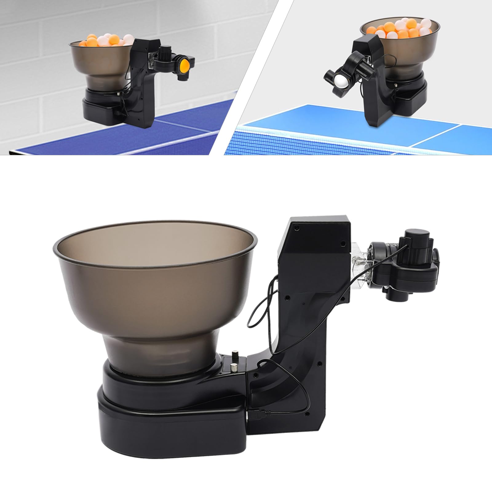 HP-07 Professional Table Tennis Robot - Automatic Ball Launcher with 7-Angle Adjustment for Training & Practice | Perfect for Home, Club & Tournament Use