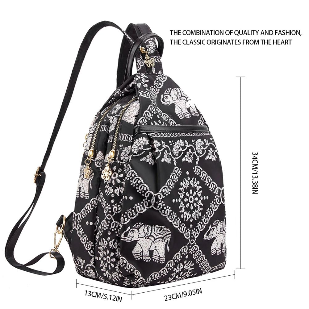 Eshow Women's Anti-Theft Nylon Backpack - Stylish Crossbody Shoulder Bag & Multifunctional Daypack for Travel, Work & School | Fashionable Chest Rucksack for Ladies & Girls