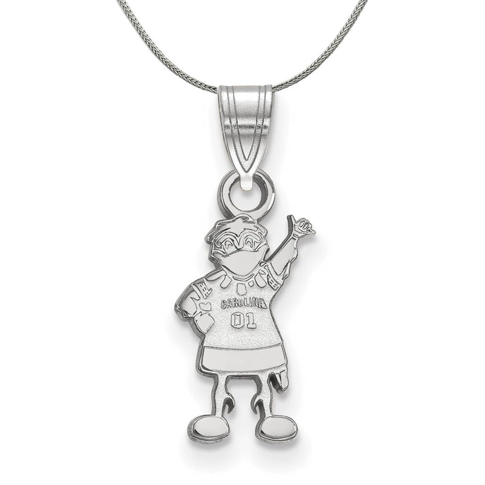 Elegant Black Bow Sterling Silver South Carolina Small Necklace - Perfect for Gifts, Anniversaries & Everyday Wear