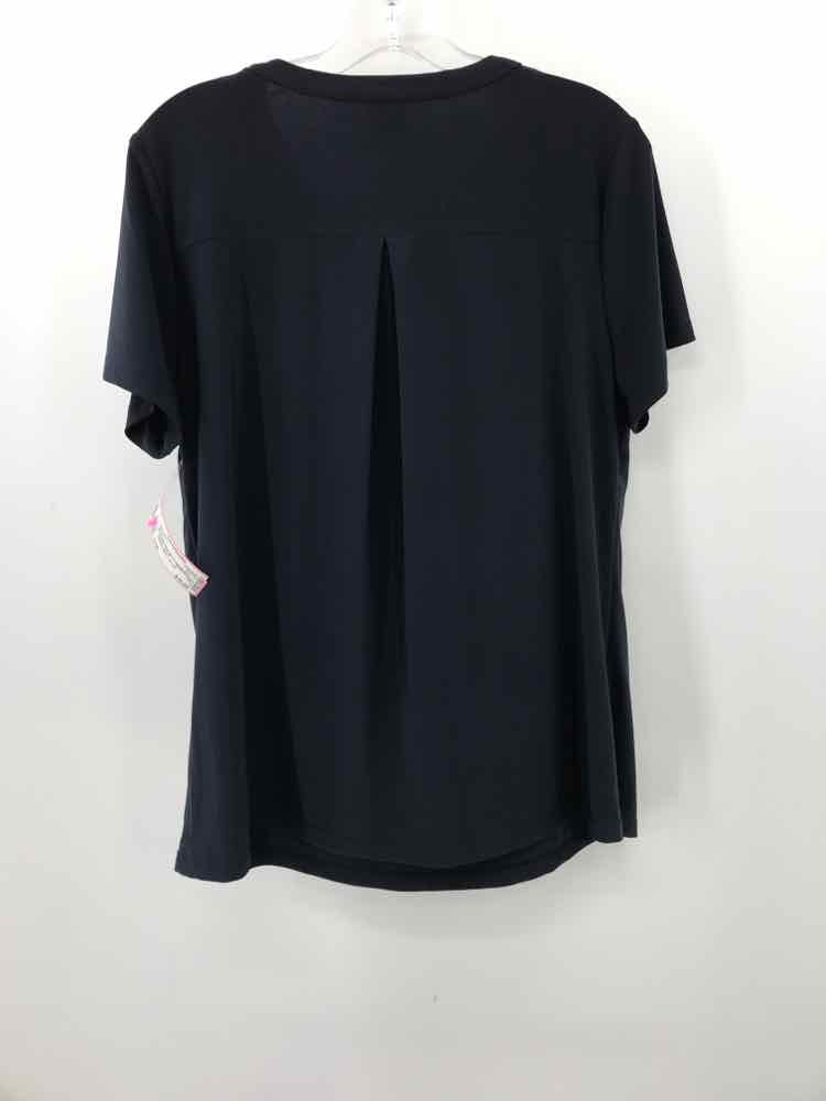 Pre-Owned Anne Klein Navy Blue Blouse for Women Size Large - Perfect for Office Wear & Casual Outfits