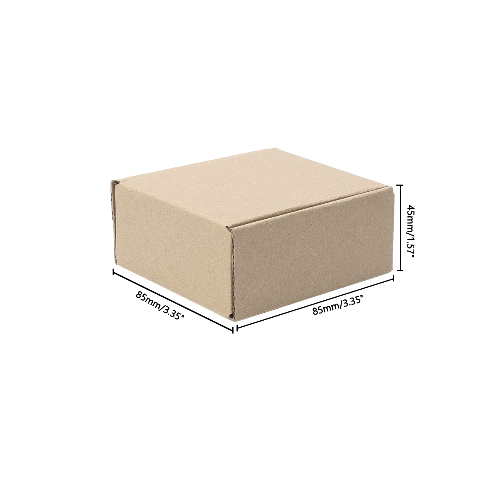 Mini Pizza Boxes 20pcs - 3.35x3.35x1.57in Kraft Brown Storage Boxes for Candy, Cookies & Treats - Perfect for Parties & Gifts