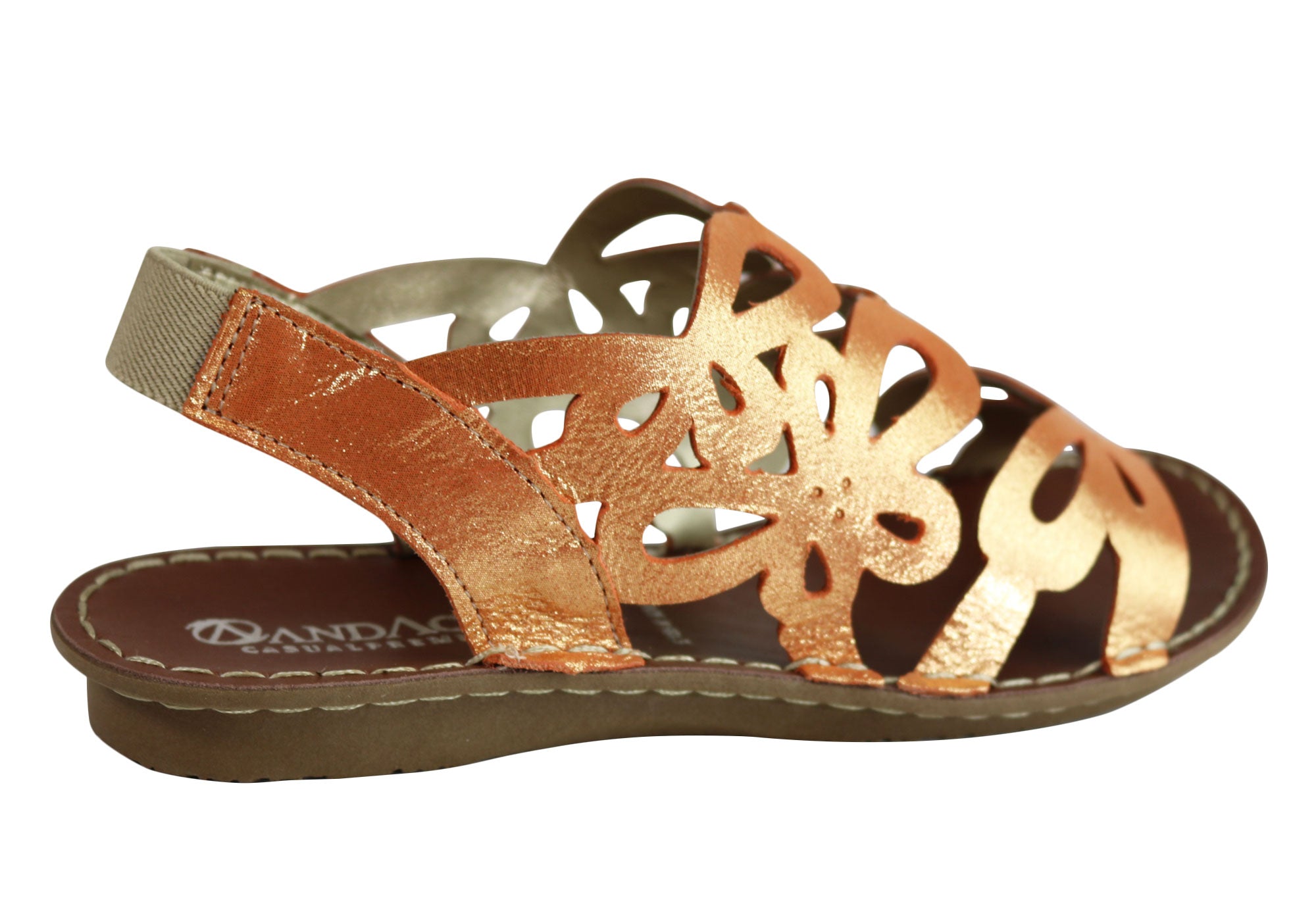 Andacco Desiree Women's Comfortable Flat Leather Sandals - Handmade in Brazil - Perfect for Beach, Vacation & Summer Outfits
