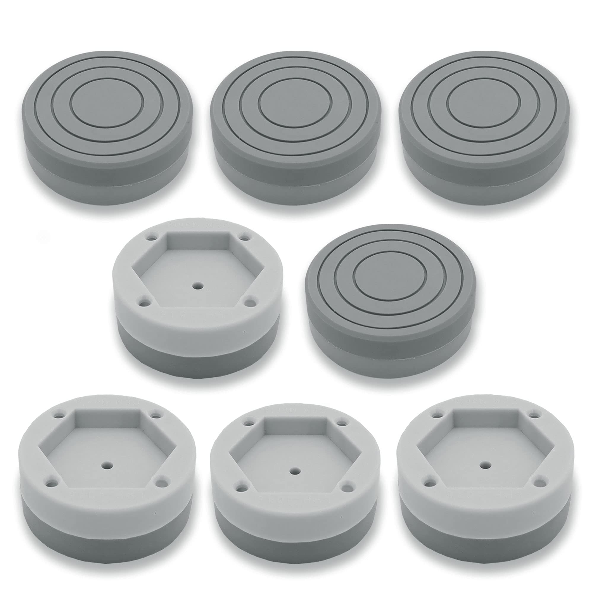 Anti Vibration Pads for Washing Machine - Heavy Duty Noise Reduction & Shock Absorbing Rubber Feet (8 Pack) - Prevent Sliding for Furniture, Appliances & Equipment - Perfect for Home Laundry Room, Basement & Apartment Use