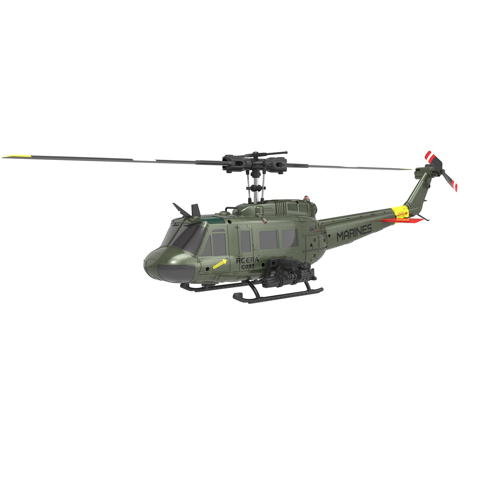 RC ERA C032 UH-1 Huey 6 Channel Brushless RC Helicopter with Gyro - 3D Flight Capable - Remote Control Helicopter for Adults & Hobbyists - Perfect for Outdoor Flying, Aerial Photography & RC Enthusiasts