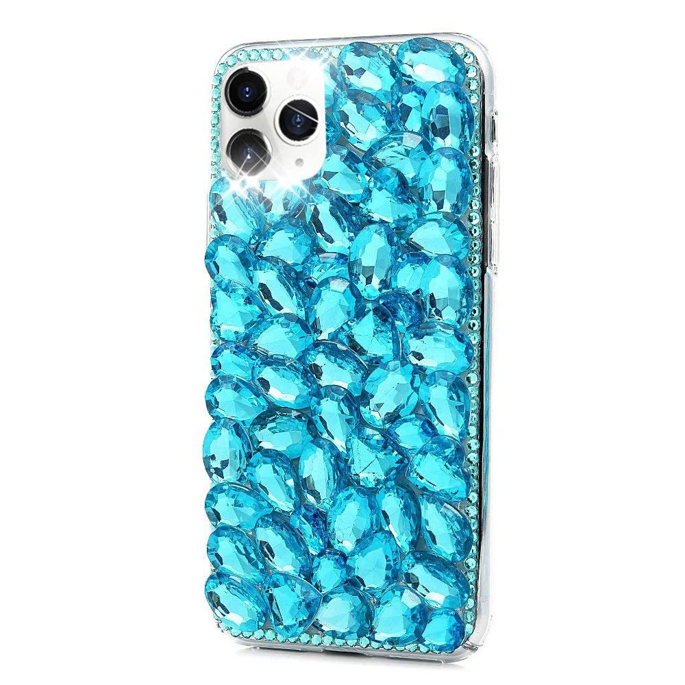 **AS-Zeke Elegant Rhinestone Handmade Phone Case for Samsung Galaxy A20 (6.4 Inch 2019) - Navy Blue | Stylish Protection for Everyday Use & Special Occasions**