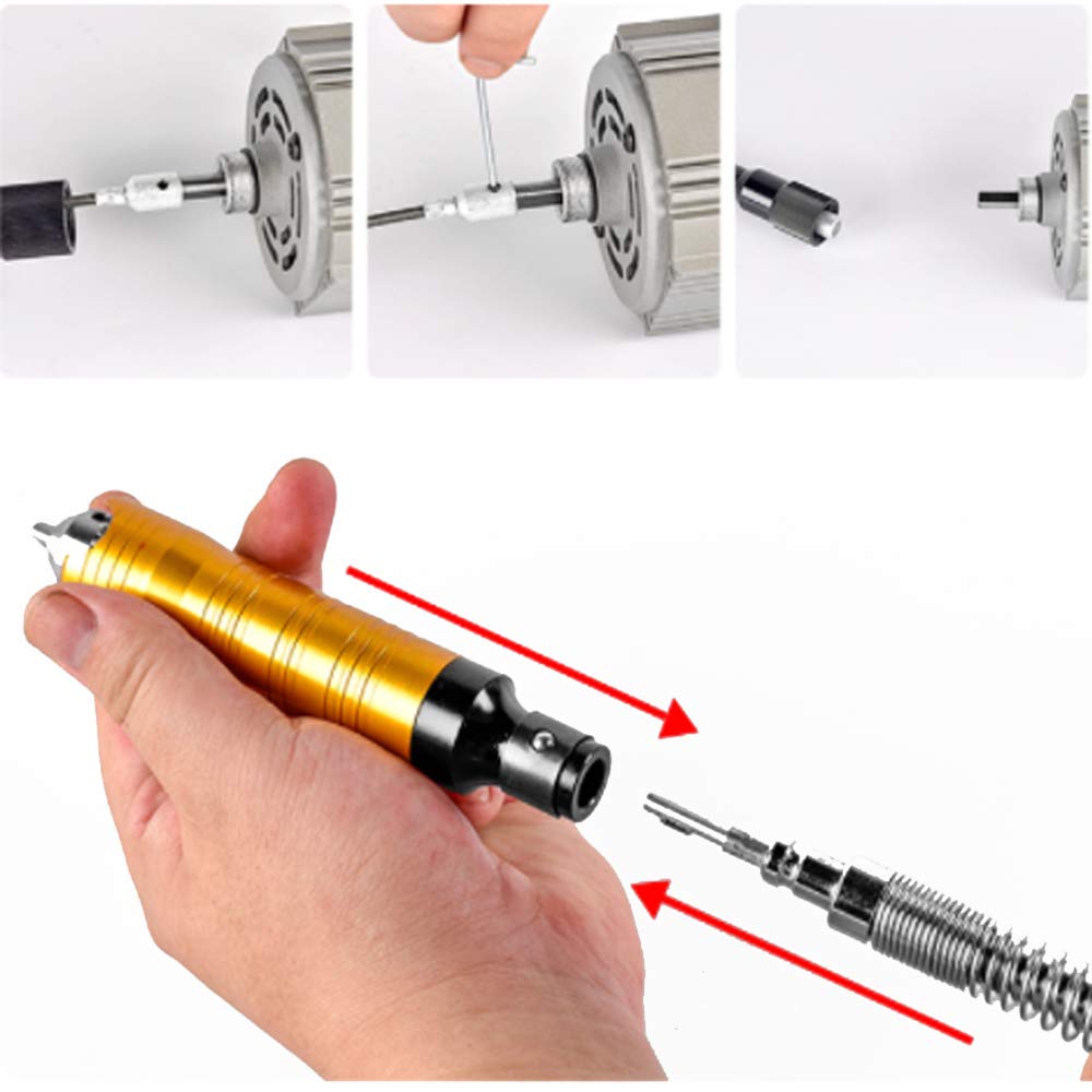 Rotary Tool Flex Shaft Hanging Grinder - 780W Electric Multi-Function Carver with Foot Pedal Control | 23000 RPM Metal Flexible Shaft for Metalworking, Wood Carving & DIY Repairs | Perfect for Jewelry Making, Engraving & Home Workshop Projects