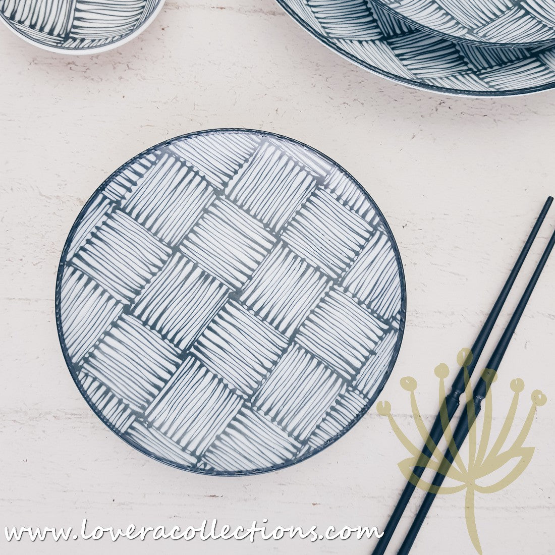 Awasaka Black & White Modern Checkered Dinnerware Set - 12-Piece Ceramic Plates & Bowls for Dining - Perfect for Restaurants, Weddings & Home Decor (60% Off Limited Time Sale)