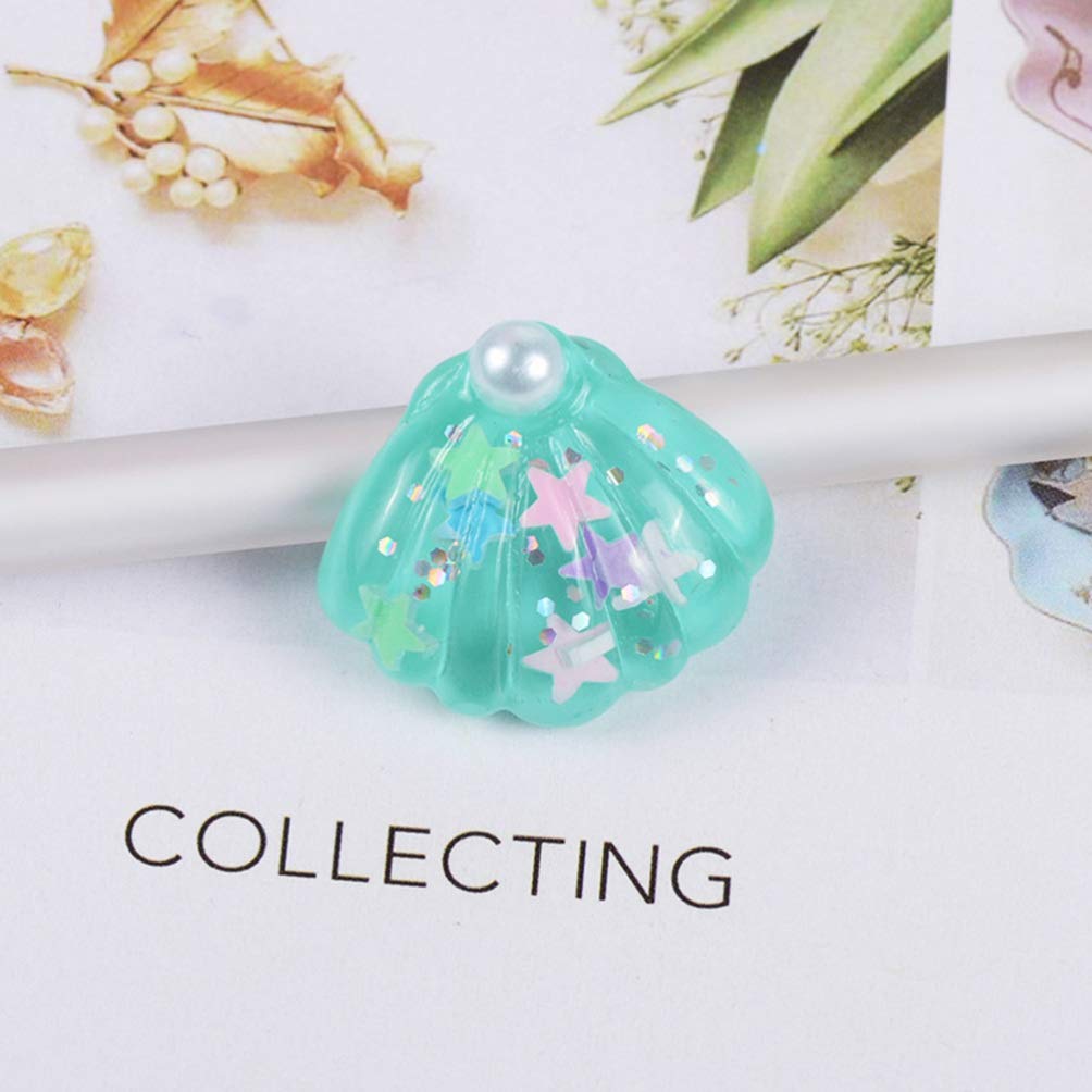 Healifty 20pcs Flat Back Shell Charms - Resin DIY Beads for Jewelry Making, Scrapbooking, Phone Case & Hair Clip Embellishments - Perfect for Crafting, DIY Projects & Mixed Media Art