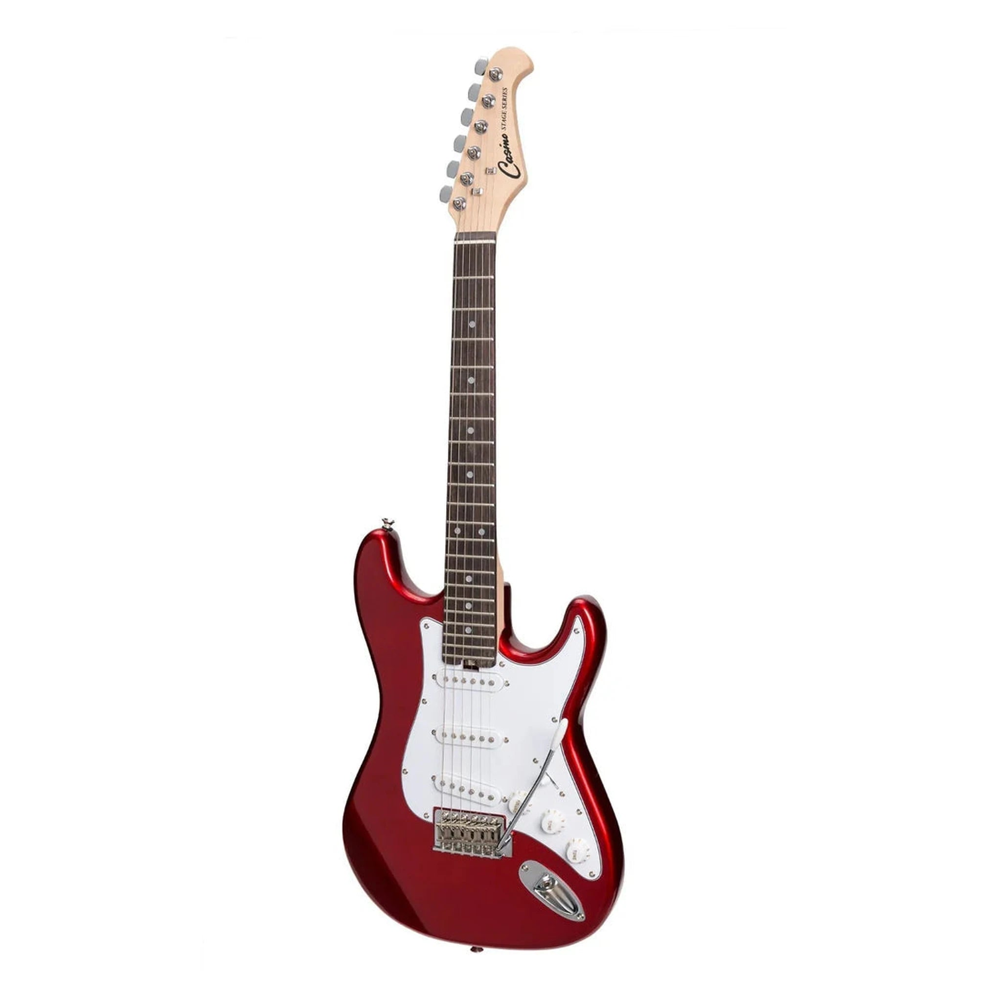 ST Style Short Scale Electric Guitar Pack - Candy Apple Red | Perfect for Beginners, Travel & Home Practice | Rock, Blues & Pop Music