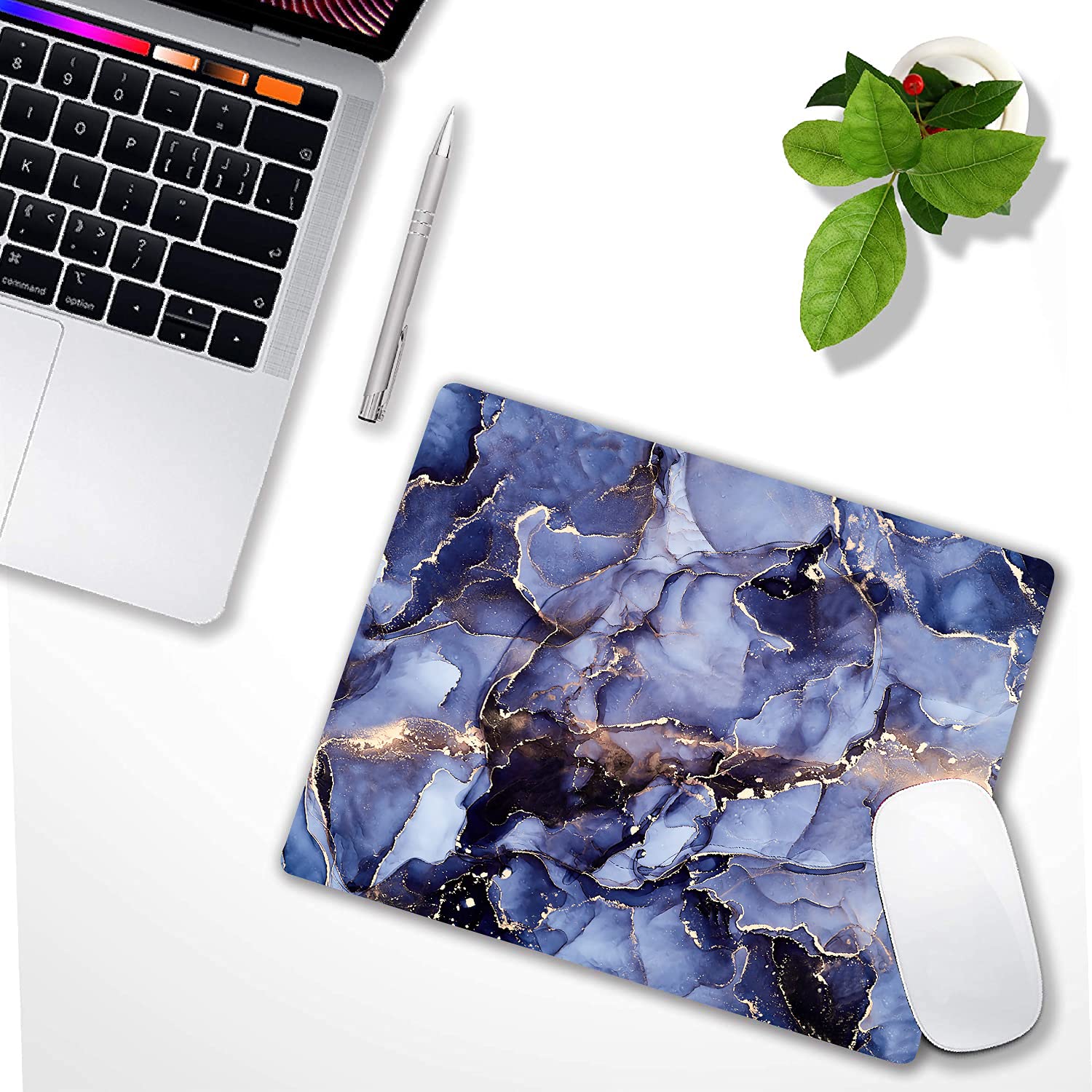 IMAYONDIA Gold Marble Mouse Pad - Non-Slip Rubber Base Gaming Mousepad with Galaxy Design for Laptop & PC - Perfect for Office, Gaming & Home Workspace Decor