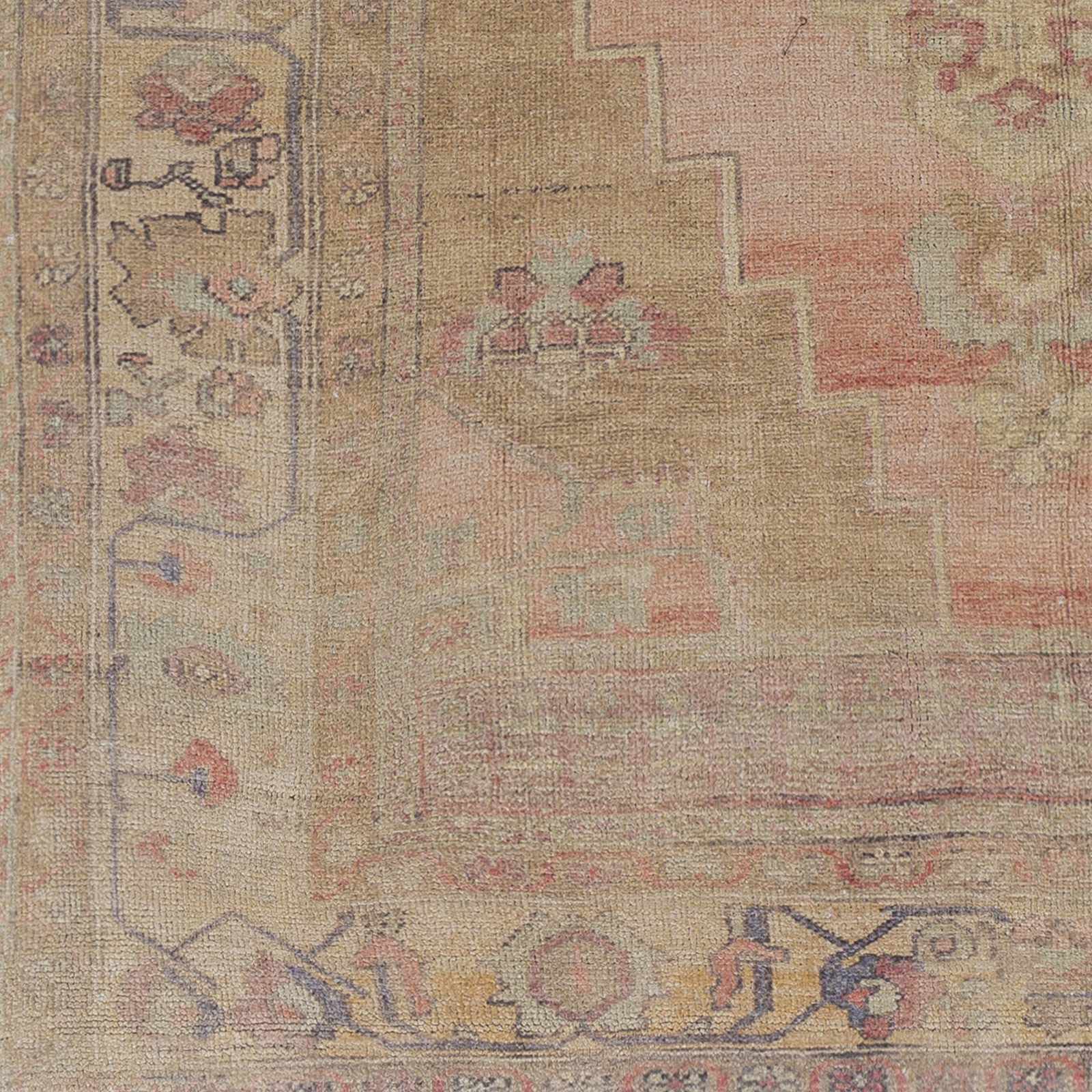 Hauteloom Holiday Traditional Area Rug 2' x 3' - Blue, Beige, Orange - Soft Living Room & Bedroom Carpet for Cozy Home Decor