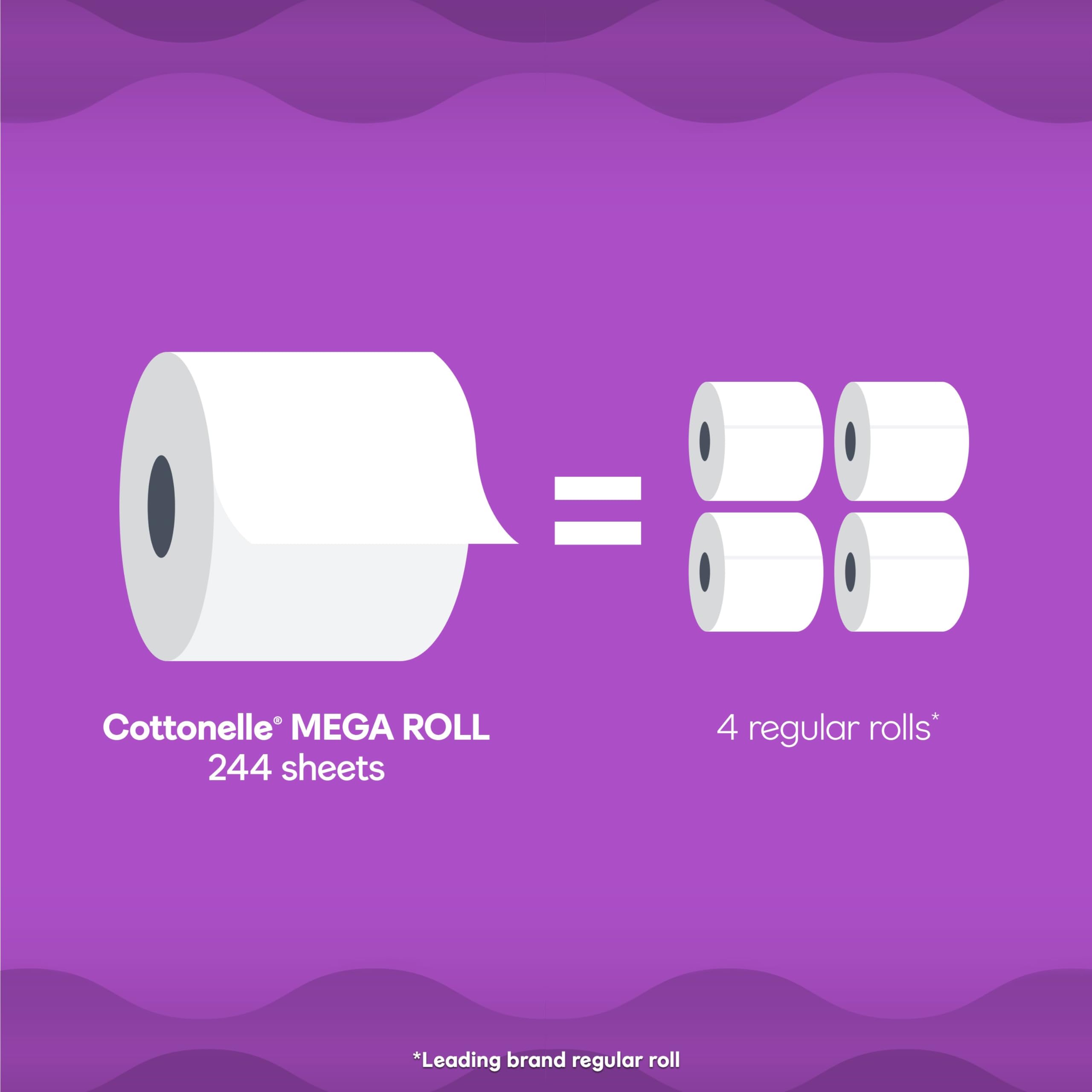 Cottonelle Ultra Comfort Toilet Paper - 9 Mega Rolls (Equivalent to 36 Regular Rolls) | 244 Sheets per Roll | Soft & Strong Bath Tissue for Home & Office Use | Packaging May Vary