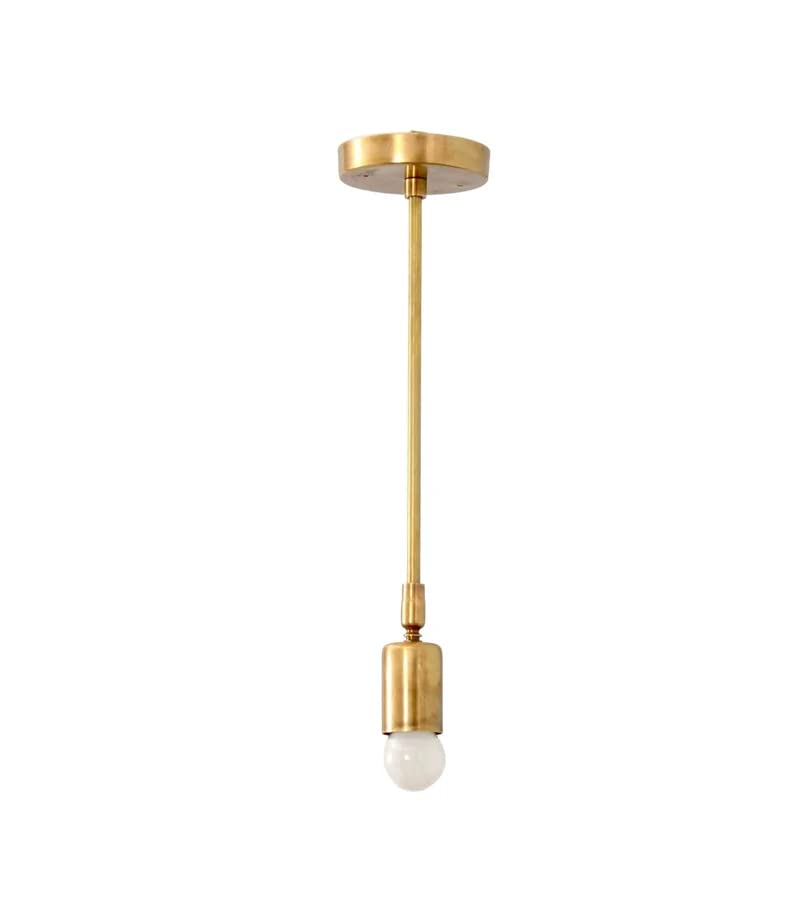 Modern Brushed Brass Single Sputnik Chandelier Light Fixture - NauticalMart - Elegant Dining Room, Living Room, or Entryway Lighting for Home Decor