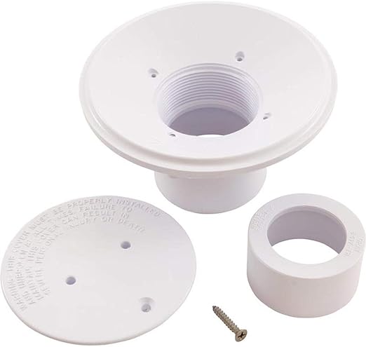 Pentair White Floor Inlet - High-Quality Pool & Spa Drain Cover for Safety and Efficiency | Perfect for Inground Pools, Water Features, and Aquatic Centers