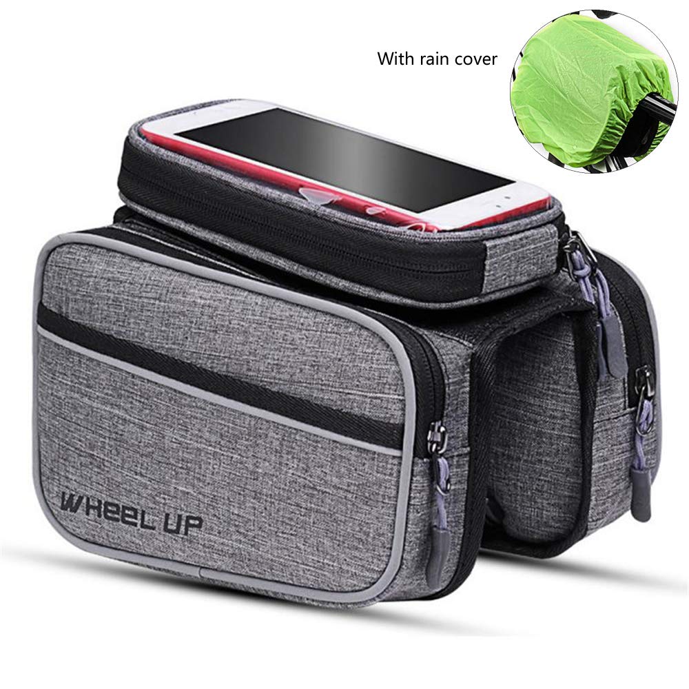 YQ&TL Waterproof Bike Phone Holder Bag - Large Capacity Handlebar & Top Tube Bicycle Bag for Phones Under 6.0 Inches | Perfect for Cycling, Commuting & Outdoor Adventures