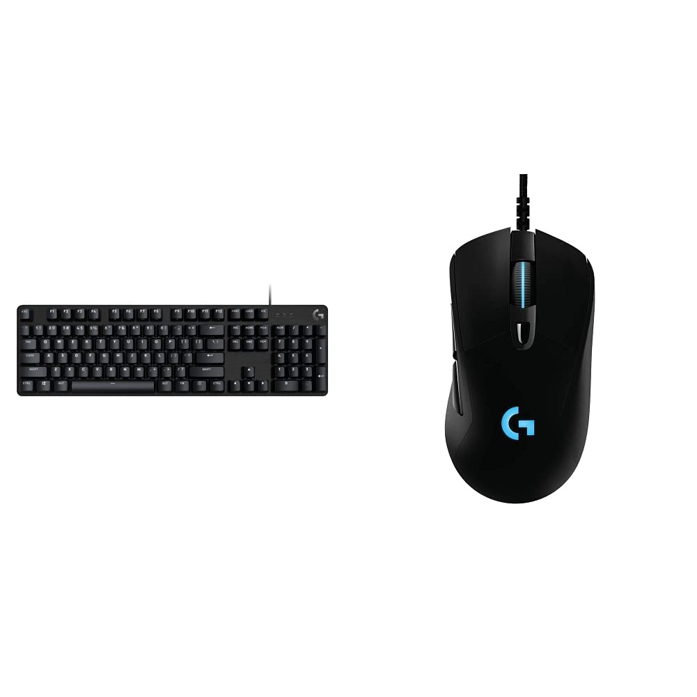 Logitech G413 SE Full-Size Mechanical Gaming Keyboard with G403 Hero 25K Gaming Mouse - Wired RGB Backlit Keyboard & High Precision Mouse for PC, Mac, PS4, Xbox Gaming & Office Work
