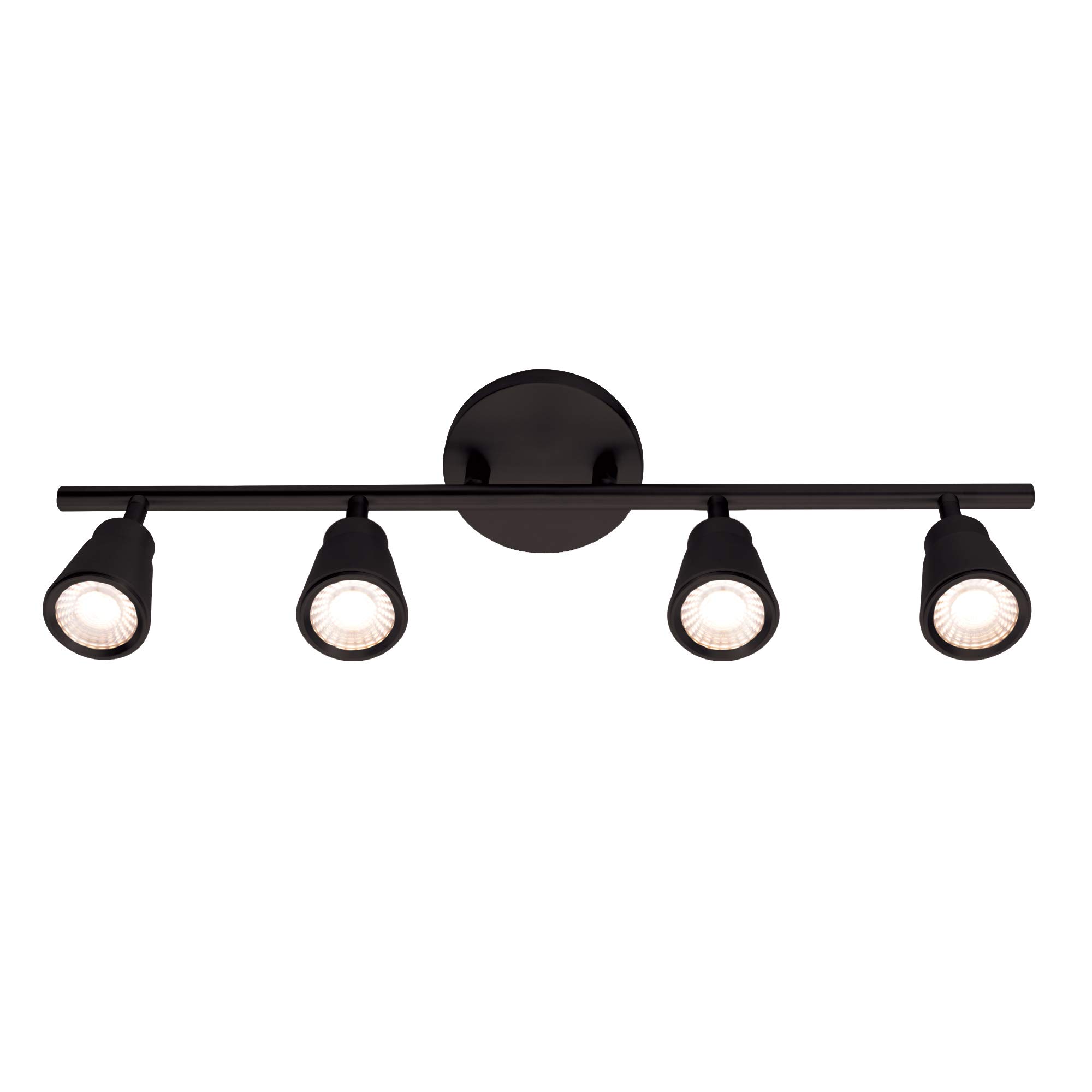 WAC Lighting Solo 4-Light LED Track Lighting Fixture - Energy Star Certified, 3000K Warm White, Black Finish - Perfect for Kitchens, Living Rooms & Retail Spaces