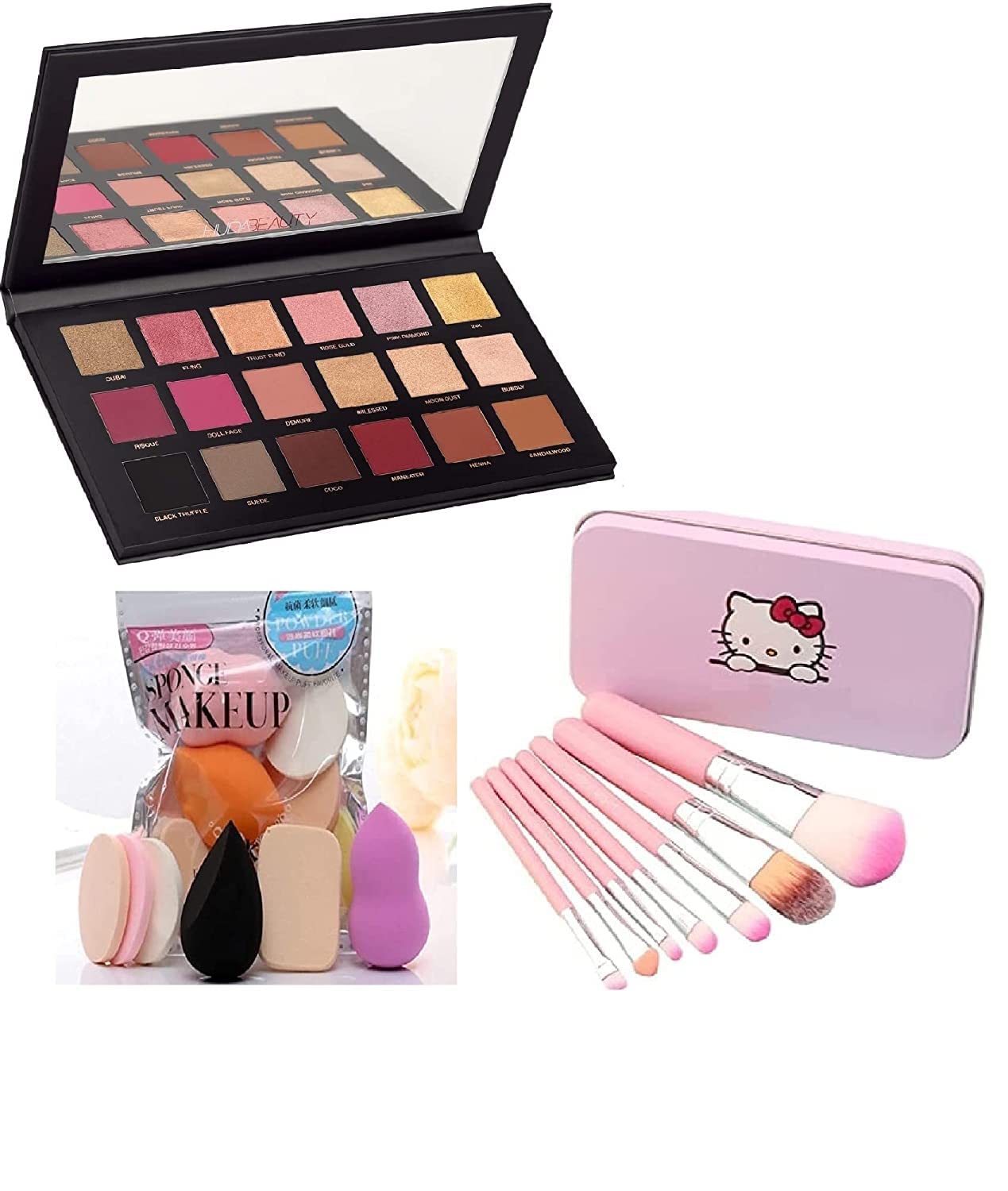 JOTKAPARKASH Professional Nude Eyeshadow Palette - 18 Neutral Shades for Day & Night Looks, Includes Makeup Brush & Beauty Blender - Perfect for Everyday Wear, Special Occasions & Professional Makeup Artists