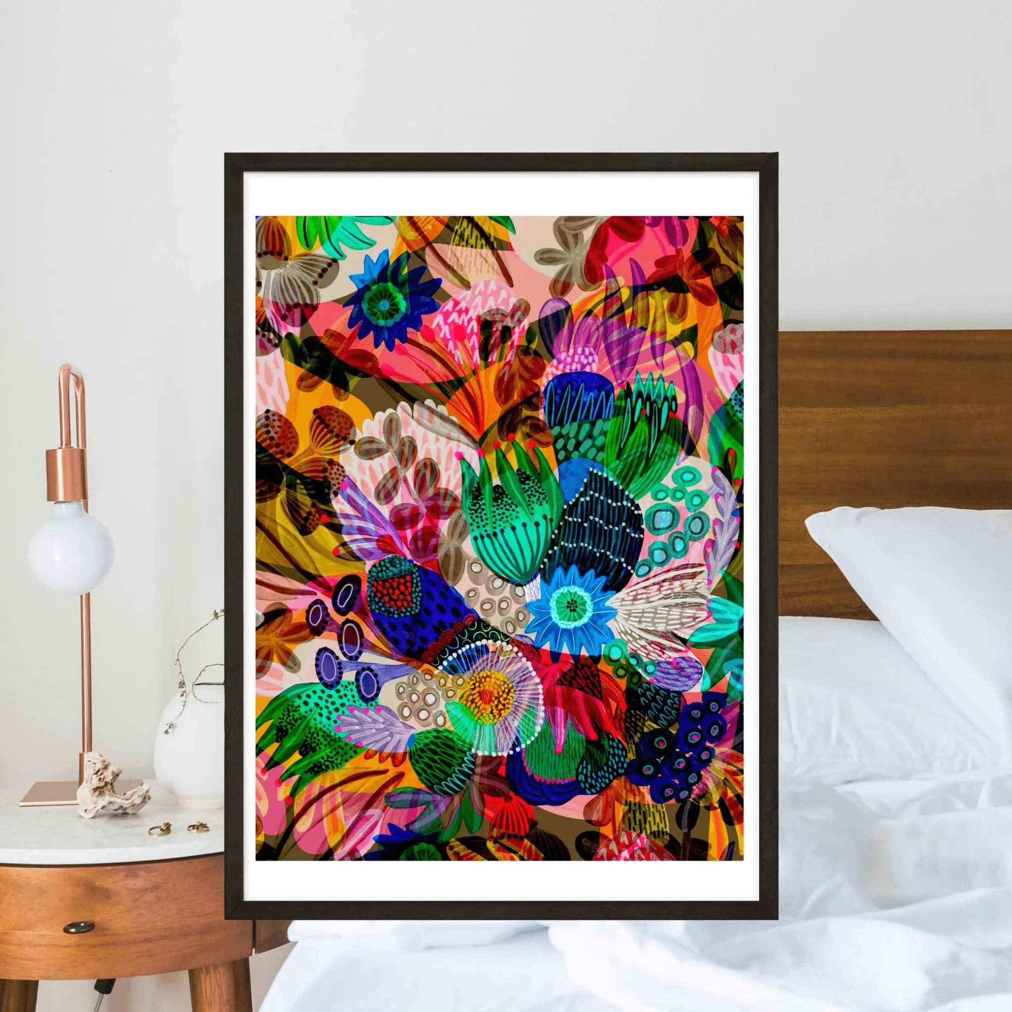 Abstract Wall Art Print - Garden of Eden Painting for Modern Home & Office Decor - Perfect for Living Room, Bedroom or Office Wall Decor