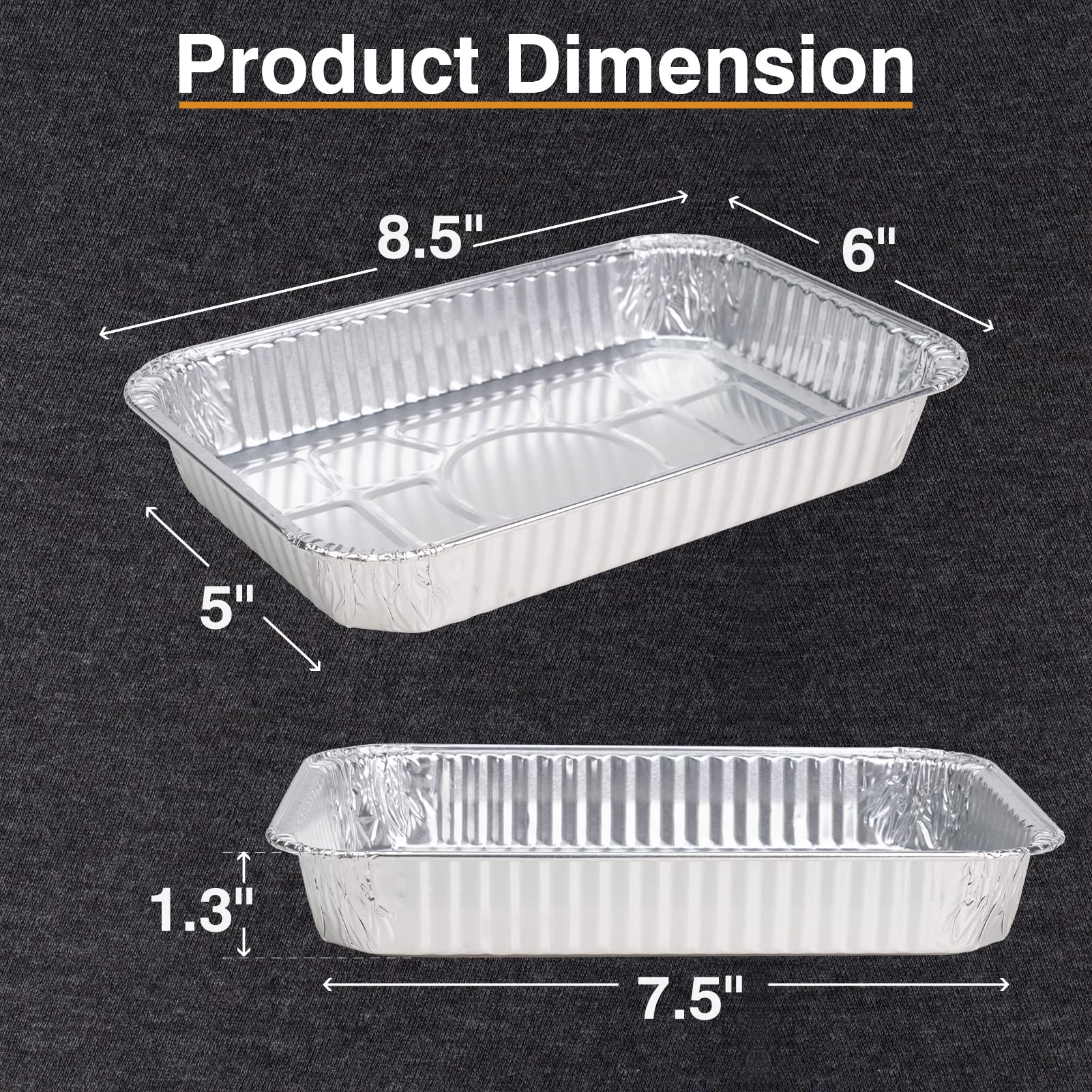 GASPRO 35-Pack Aluminum Grill Grease Tray Liners for Weber Genesis, Spirit, Traveler & Q Series - 8.5 x 6 Inch Drip Pans - Essential BBQ Grill Accessories for Easy Cleanup & Outdoor Cooking