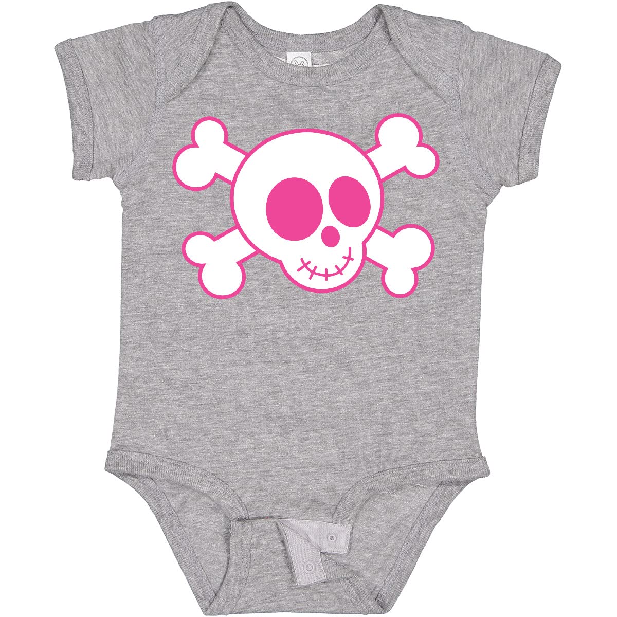 Inktastic Pink Skull Baby Bodysuit - Cute Skull Print Onesie for Infants & Toddlers - Perfect for Halloween, Birthday Gifts & Casual Outfits