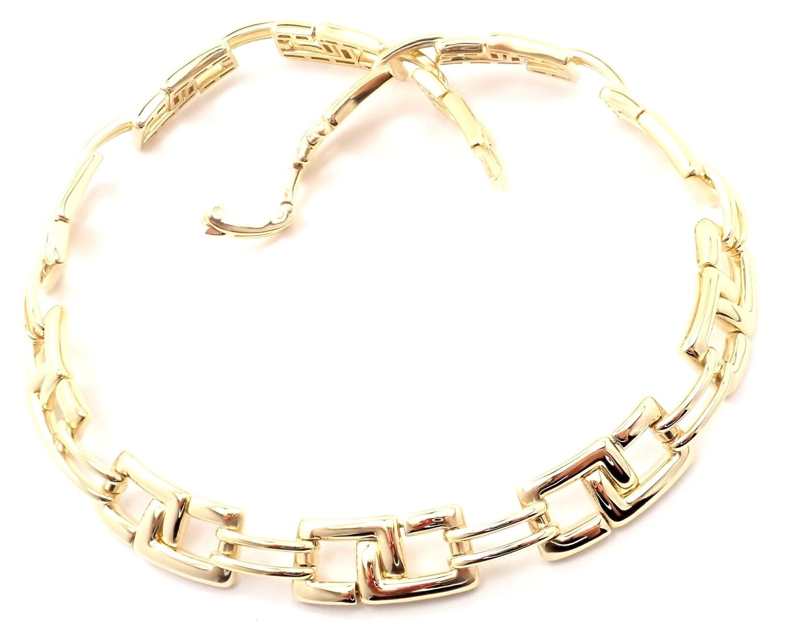 Authentic Tiffany & Co 18k Yellow Gold Wide Link Necklace - Vintage 2001 Collection | Luxury Jewelry Gift for Women, Anniversary & Special Occasions