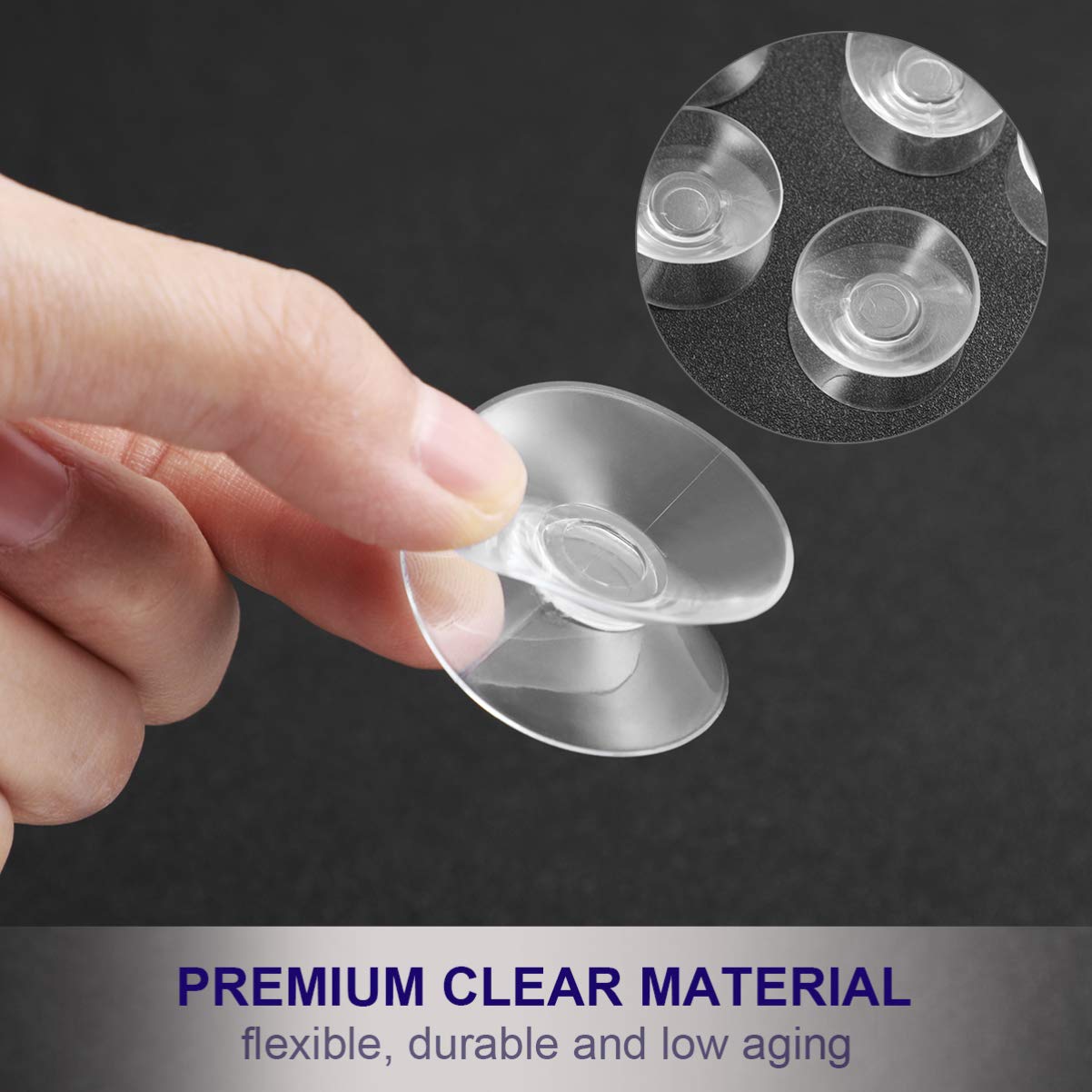 10pcs 30mm Double Sided Suction Cups - Strong Hold for Bathroom & Kitchen