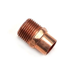 50-Pack Nibco #604 1/2 Inch Copper Male Pipe Adapter - Plumbing Fittings for Water Supply & Gas Lines