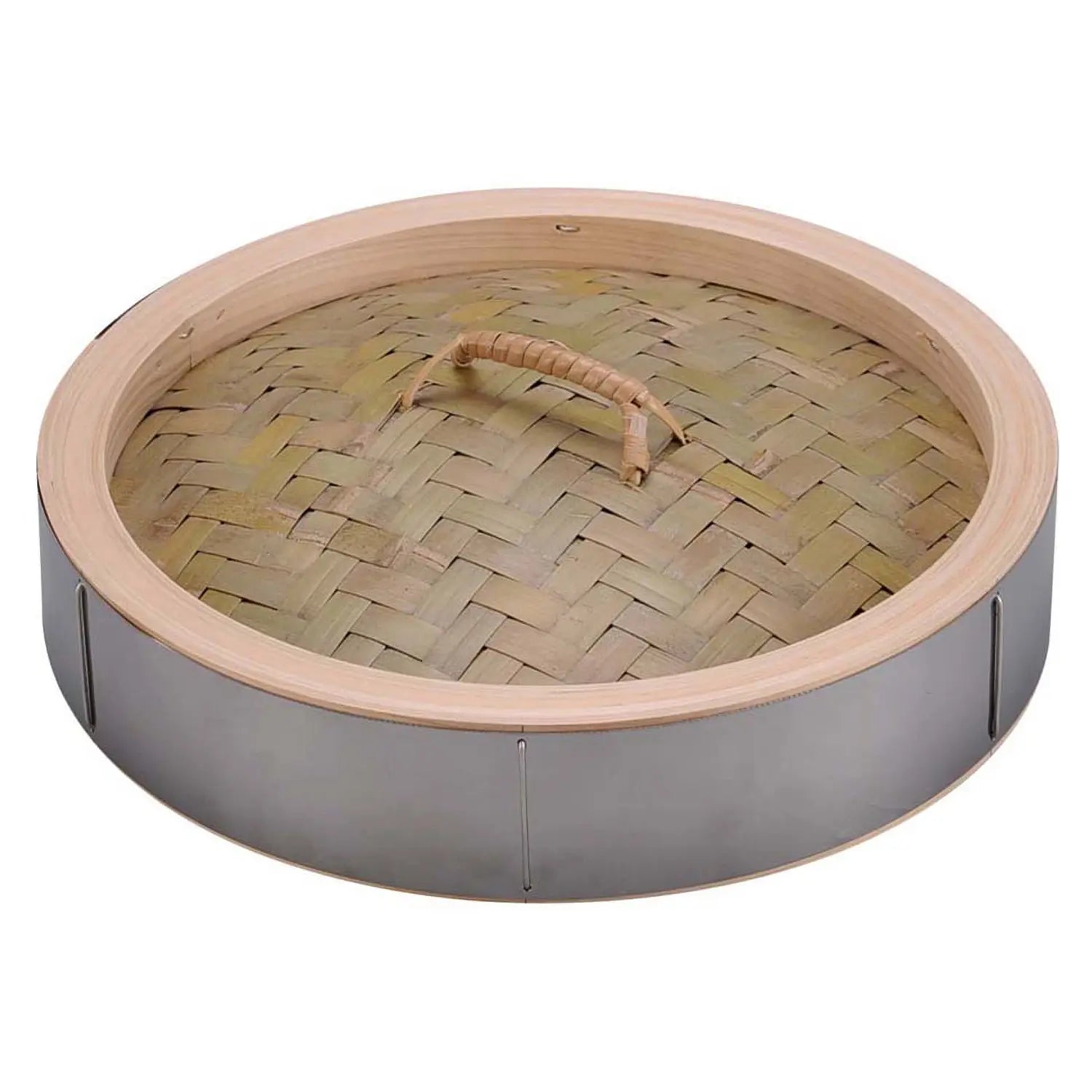 EBM Hinoki Cypress Seiro Steamer Basket with Metal Frame - Traditional Japanese Bamboo Rice & Dumpling Steamer for Healthy Cooking - Perfect for Sushi, Dim Sum & Meal Prep
