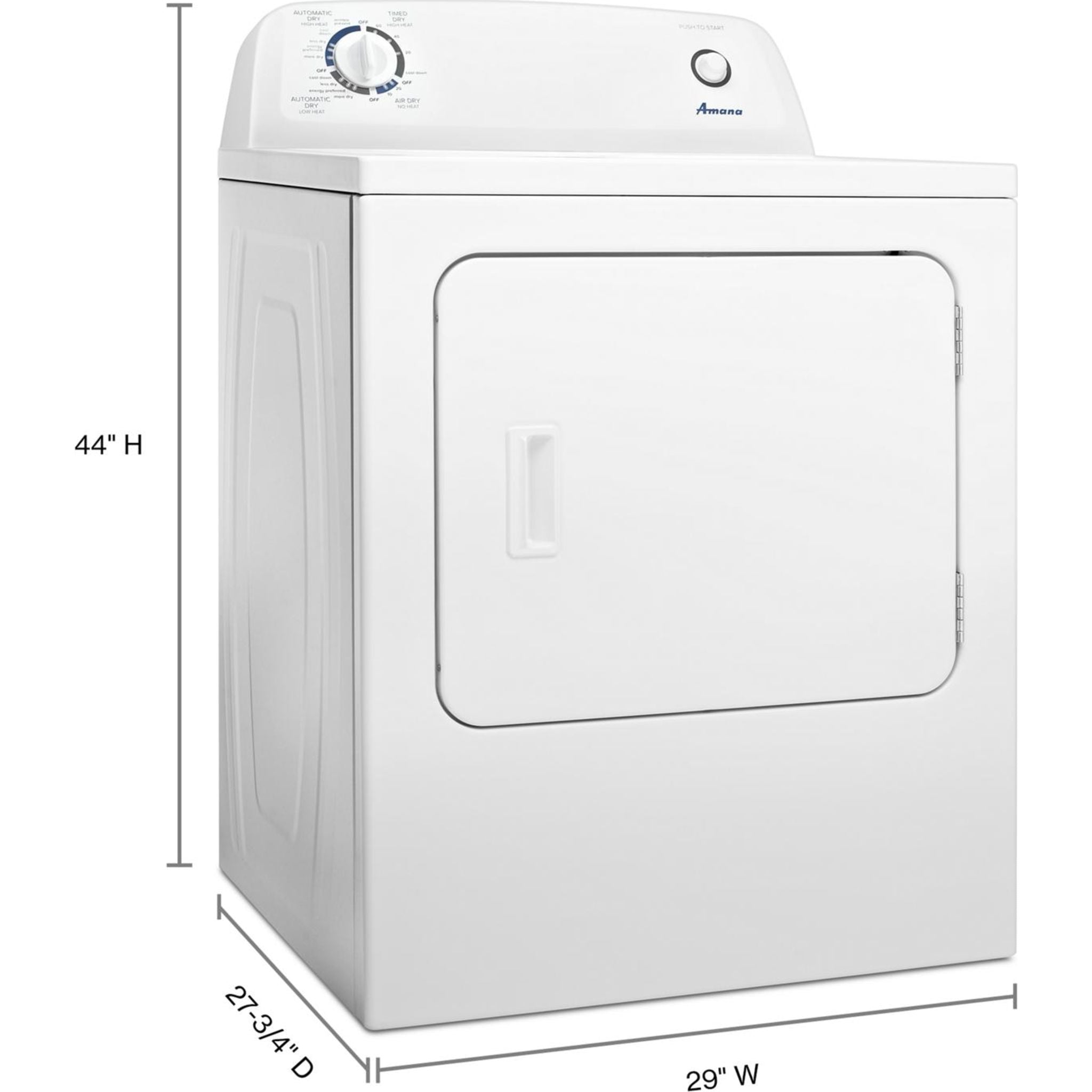 Amana YNED4655EW White Electric Dryer - Large Capacity, Energy Efficient for Home Laundry Room | Perfect for Families, Apartments & Laundry Centers