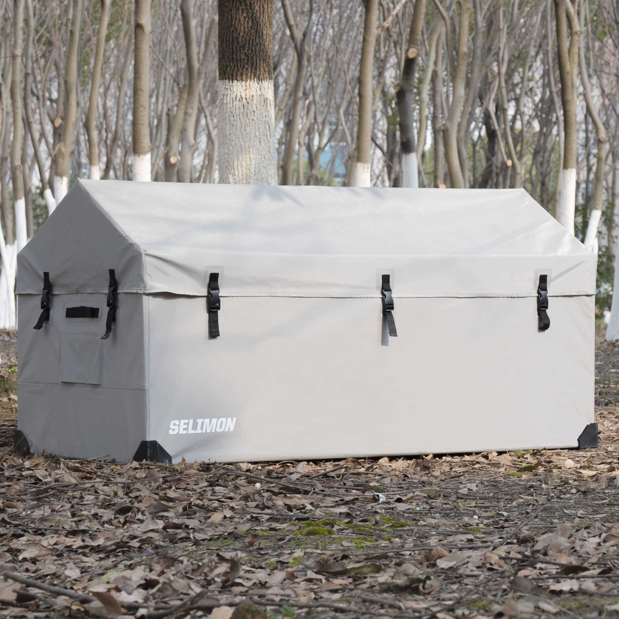174 Gallon Waterproof Outdoor Storage Box - Soft Shell Tarpaulin Deck Box for Patio Furniture, Cushions, Pillows & Garden Tools - Perfect for Backyard, Deck & Poolside Organization