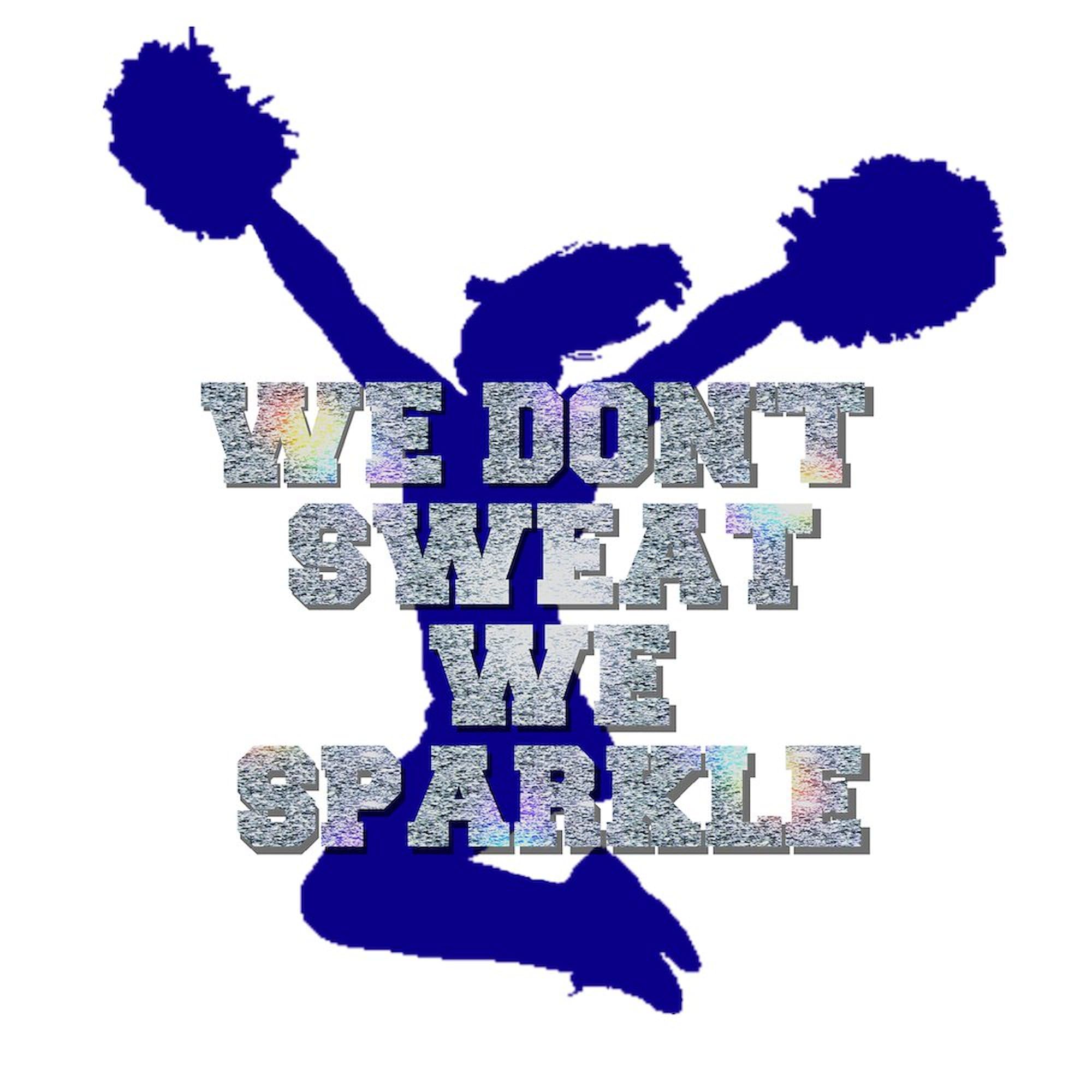 Cheerleader 'We Sparkle' Square Bumper Sticker - Waterproof Vinyl Car Decal for Windows, Laptops & Lockers - Show Team Spirit at Games & Events