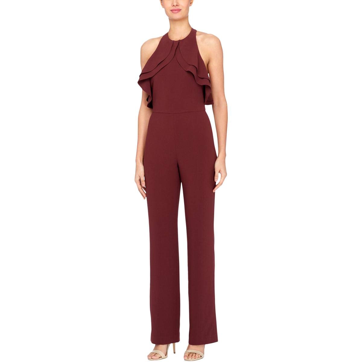 Catherine Malandrino Women's Boyd Jumpsuit - Red, Size 10 | Stylish One-Piece Romper for Evening Parties & Special Occasions