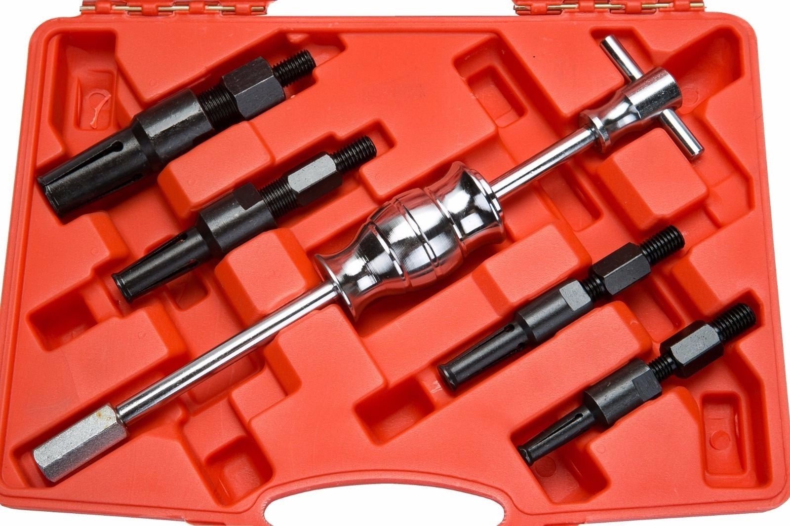 5-Piece Blind Inner Bearing Puller Kit with Slide Hammer - Heavy Duty Bearing Removal Tool Set with Storage Case - Perfect for Automotive, Industrial, and Machinery Repair