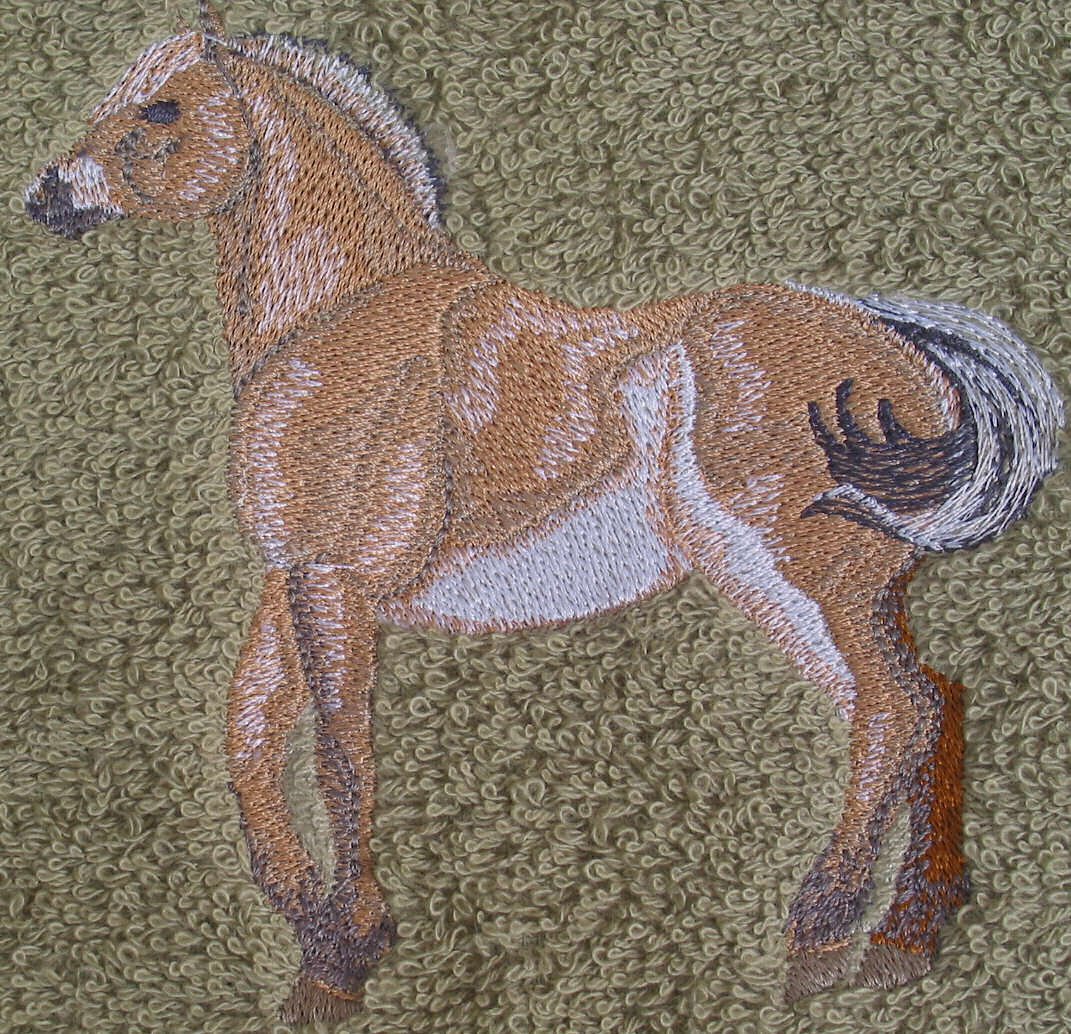 Premium Bath Towel Set with Embroidered Fjord Horse Design - Soft & Absorbent Cotton Towels for Spa, Bathroom & Beach Use