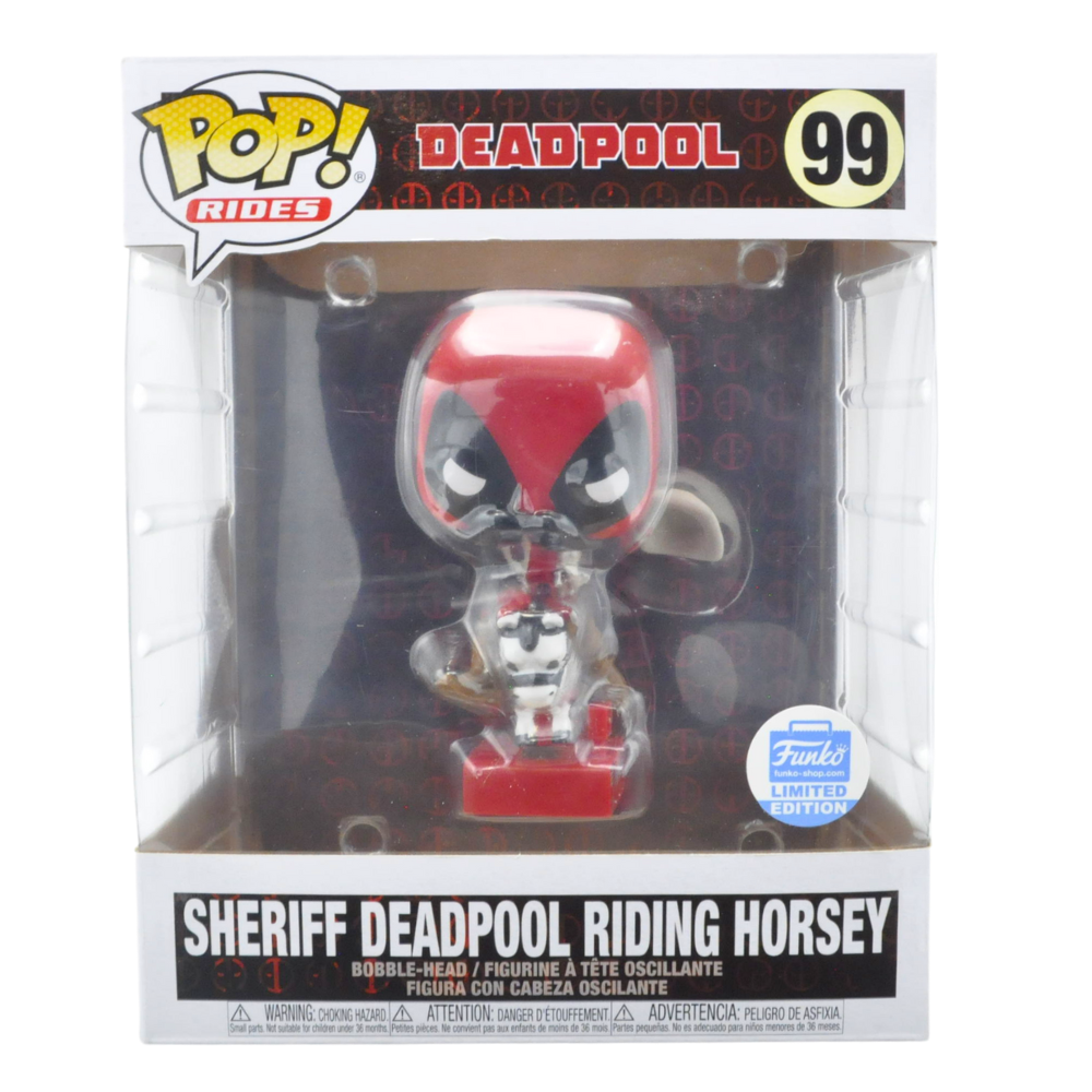 Funko Pop! Sheriff Deadpool Riding Horsey (Rides) #99 - Exclusive Collectible Figure for Marvel Fans | Perfect for Display, Gifts & Comic Conventions