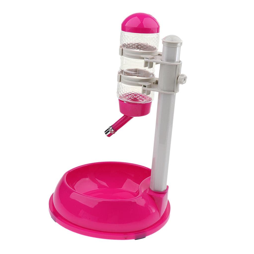 ATORSE® Automatic Pet Dog Water Dispenser with Food Bowl - Self-Lifting Design for Fresh Water - Perfect for Home, Office, or Travel Use