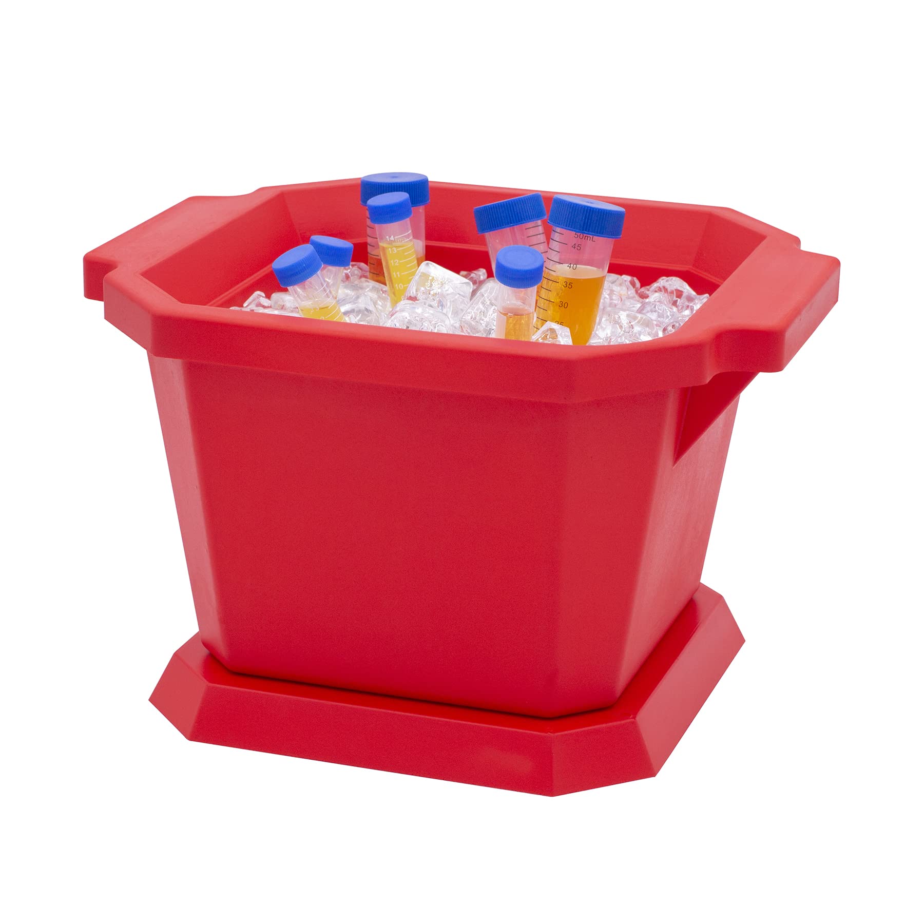 SP Bel-Art Magic Touch 2 High Performance 4.0L Red Ice Bucket with Lid (M16807-4003) - Perfect for Parties, Bars & Outdoor Entertaining | Design May Vary