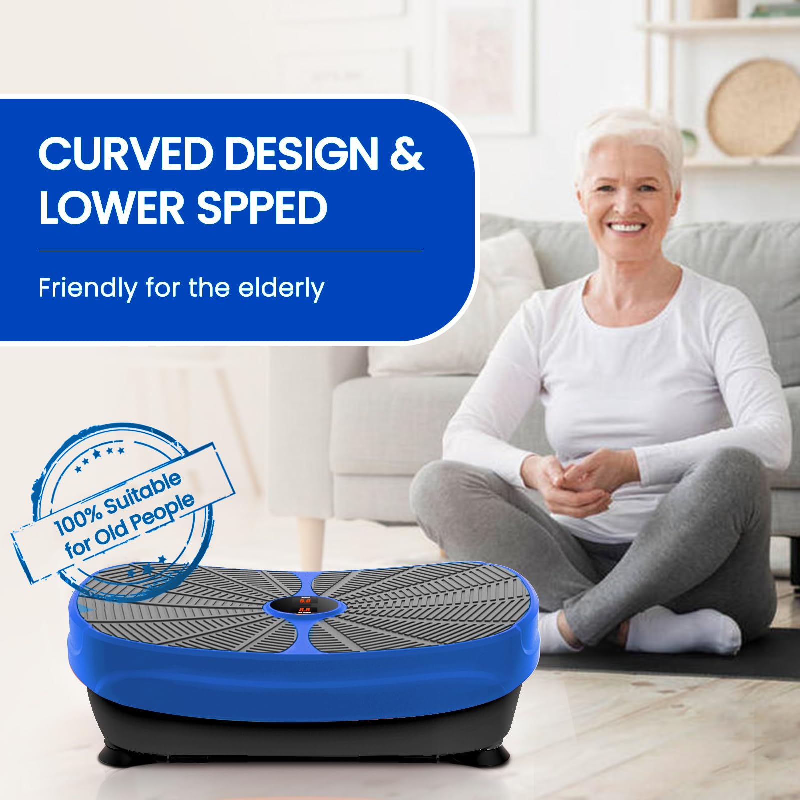 Best Vibration Plate Exercise Machine for Full Body Workout - 330lbs Weight Capacity - Home Fitness Equipment for Toning, Weight Loss & Massage - Perfect for Home Gym, Physical Therapy & Recovery