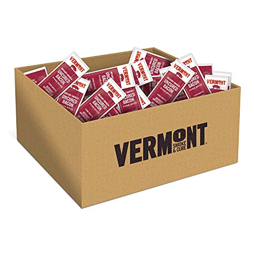 Vermont Smoke & Cure Hickory Smoked Uncured Bacon Pork Jerky Sticks - 96 Count (0.5oz Each) | High Protein Healthy Meat Snack for Hiking, Camping & On-the-Go Nutrition